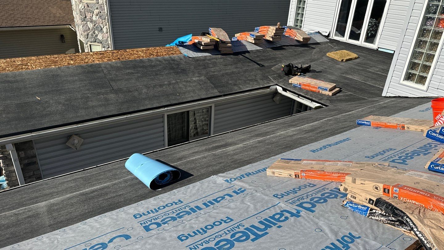 Roof Replacement using CertainTeed Landmark Moire Black by 180 Contractors