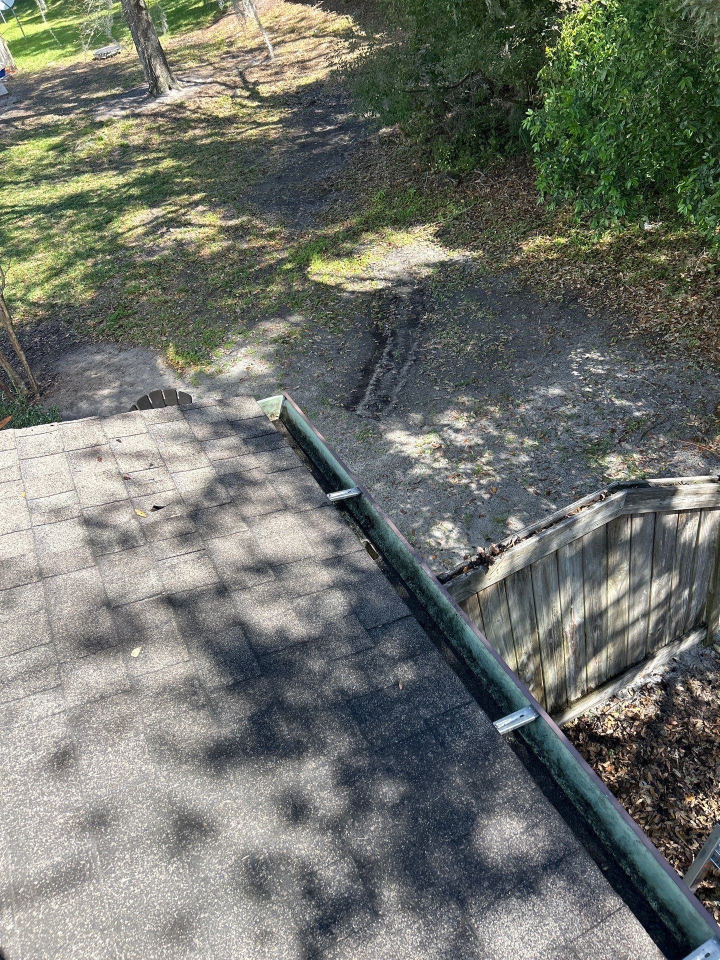 Commercial gutter cleaning The Villages, FL after photo with clean gutters