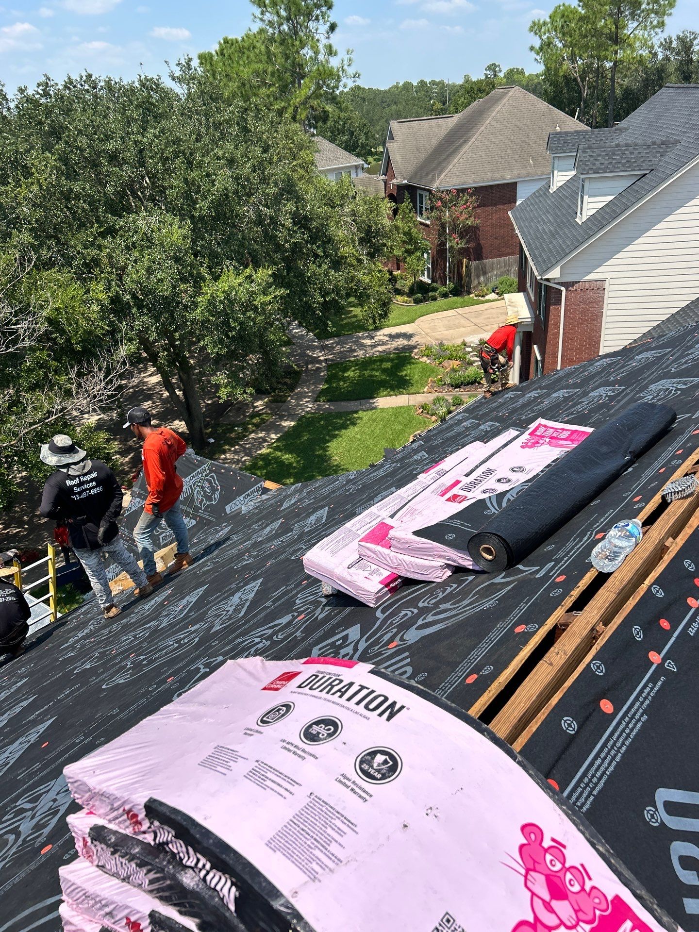 Residential Roofing Installation using Owen's Corning Duration (Lifetime) Shingles by Roof Repair Company