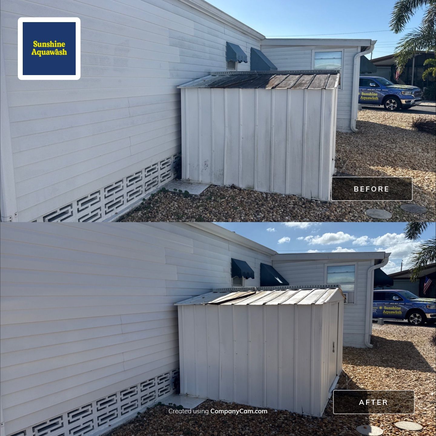 Trailer Estates Mobile Home Cleaning + Driveway & Patio Wash | Bayshore Gardens, FL by Sunshine AquaWash