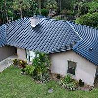 24ga 1.5" Mechanical Seam Matte Black by Total Roofing System The Metal Roof Experts