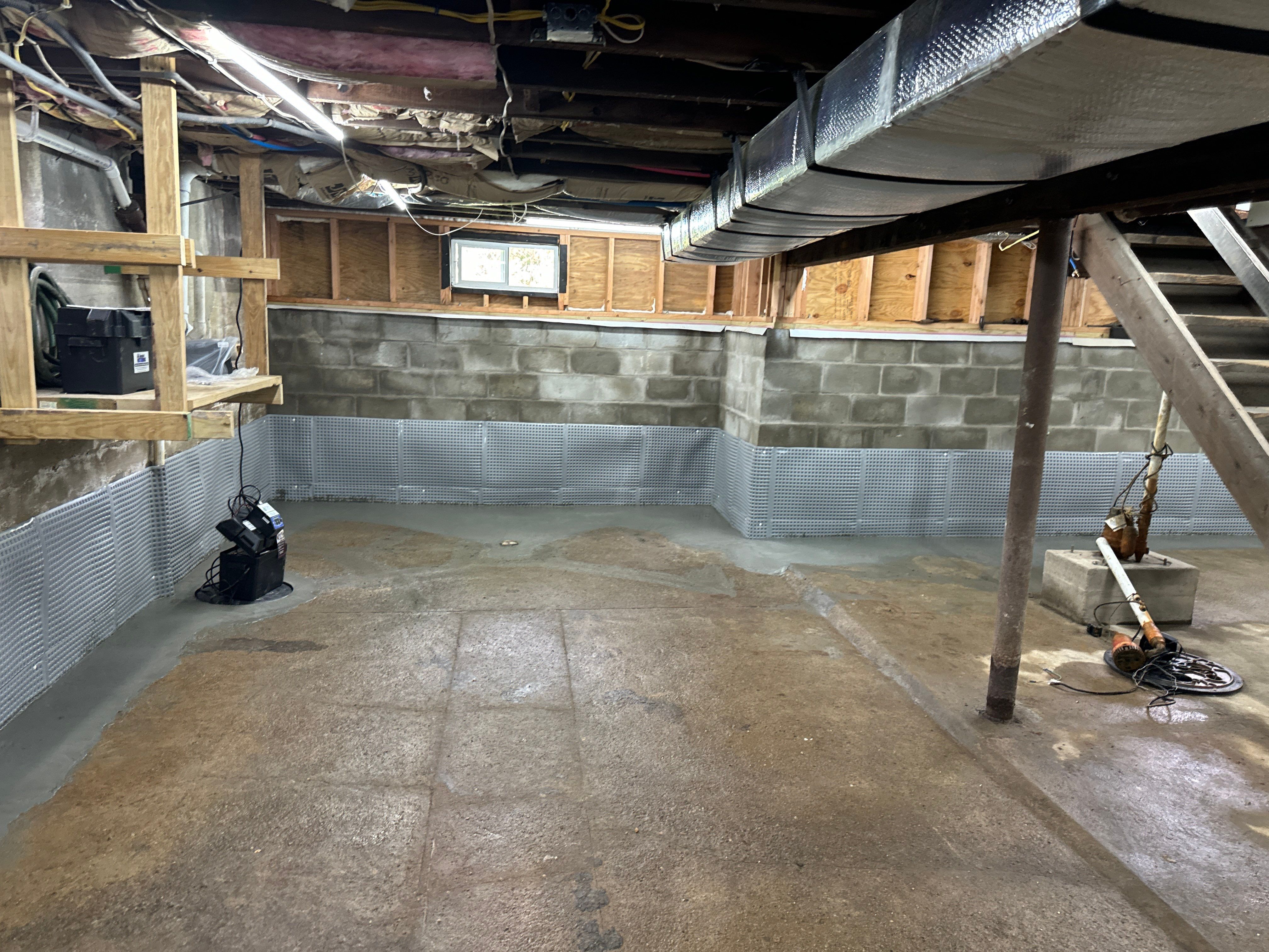 Interior French Drain Boonton NJ by Pure Service Pro, LLC 