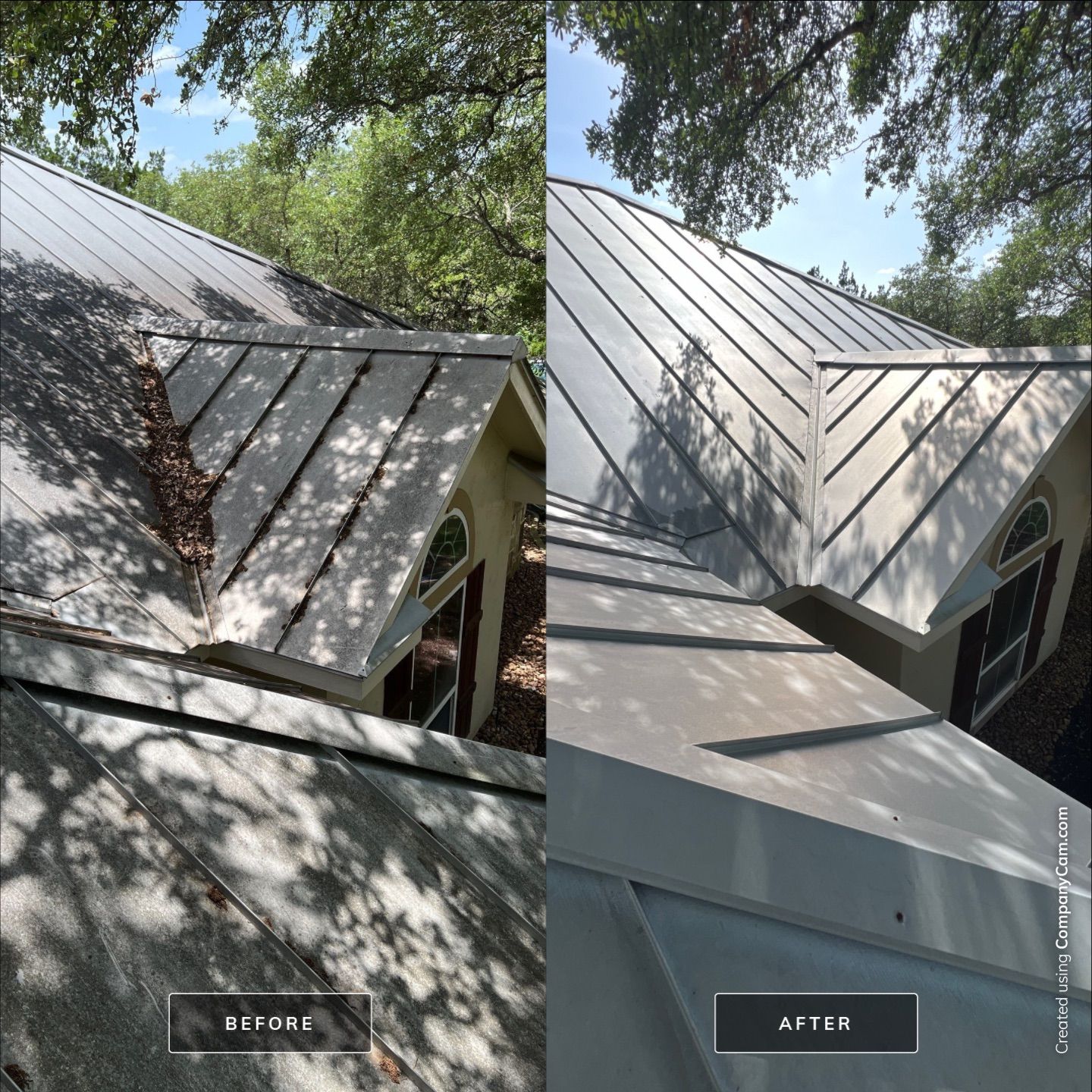 Metal Roof Wash Project in Boerne by Bright Choice
