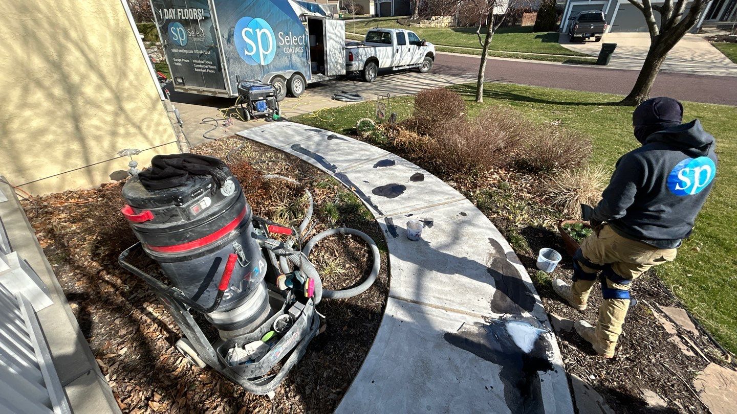 Patio using Cabin Fever by Select Painting, Coatings & Garage Cabinets