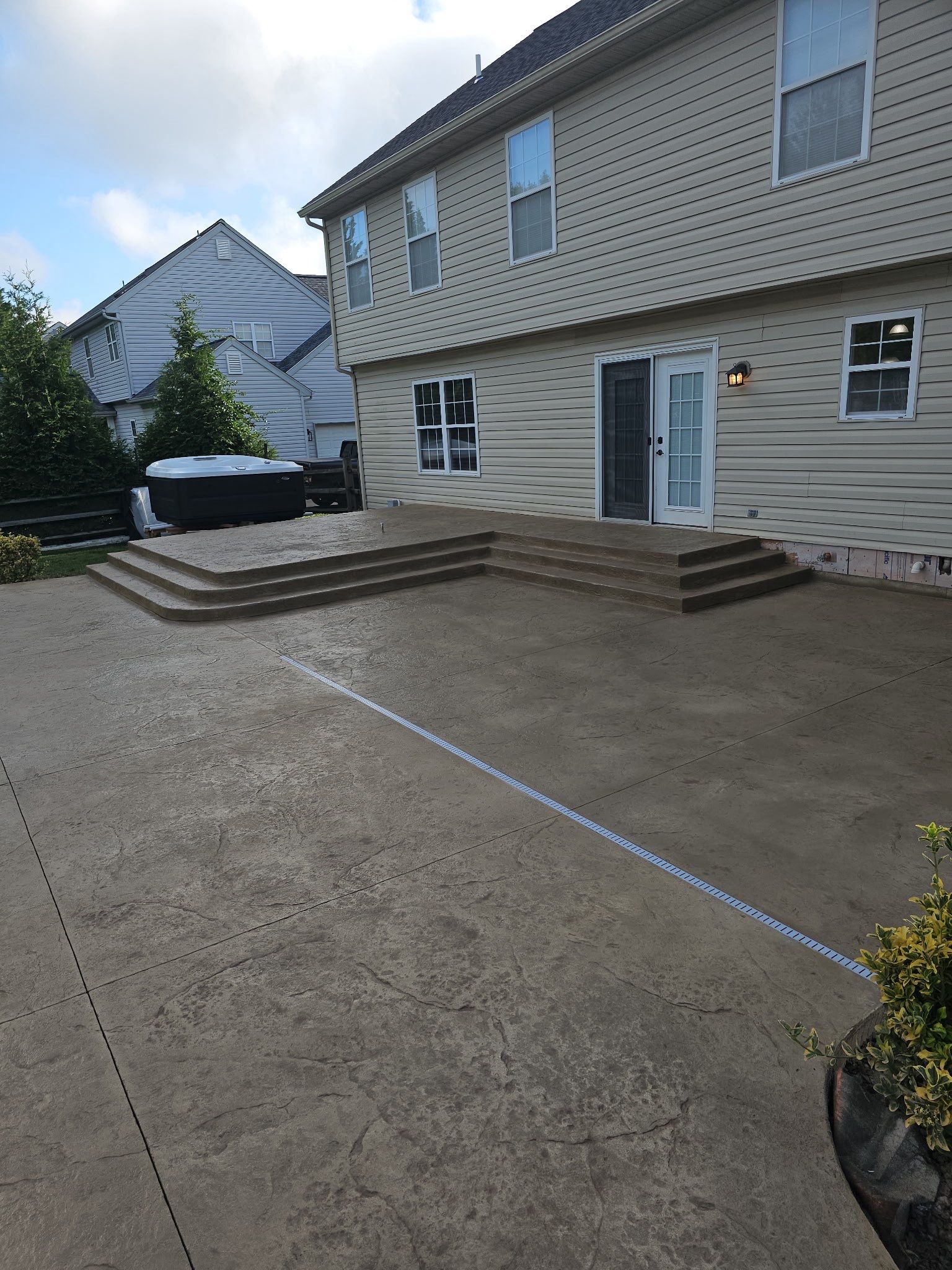 Stamped Pool Deck in Bear DE by Architectural Concrete Design