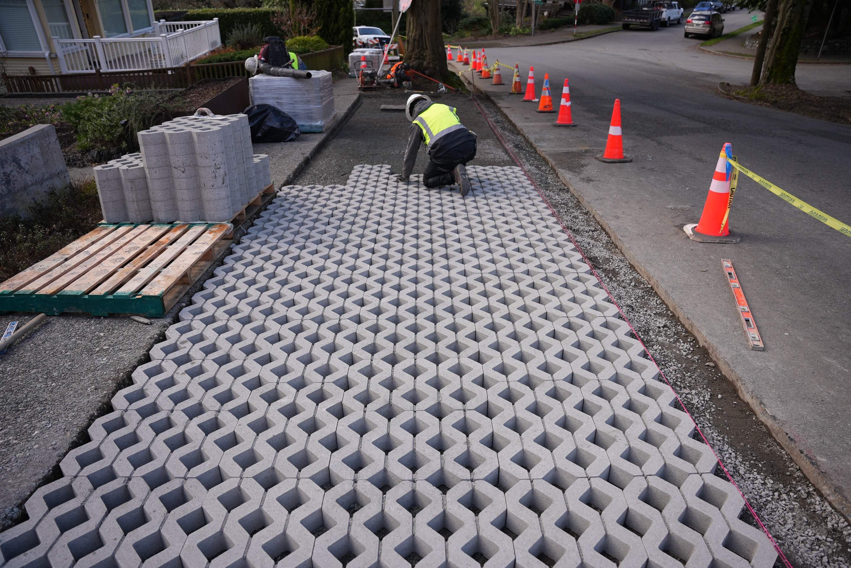 Russell | Turfstone Pavers Driveway  by Jireh Asphalt & Concrete Inc 