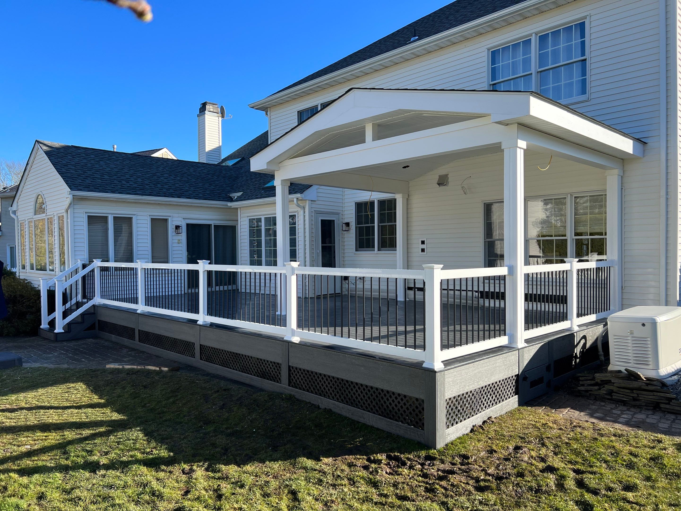 New deck With Porch  by deck guardian