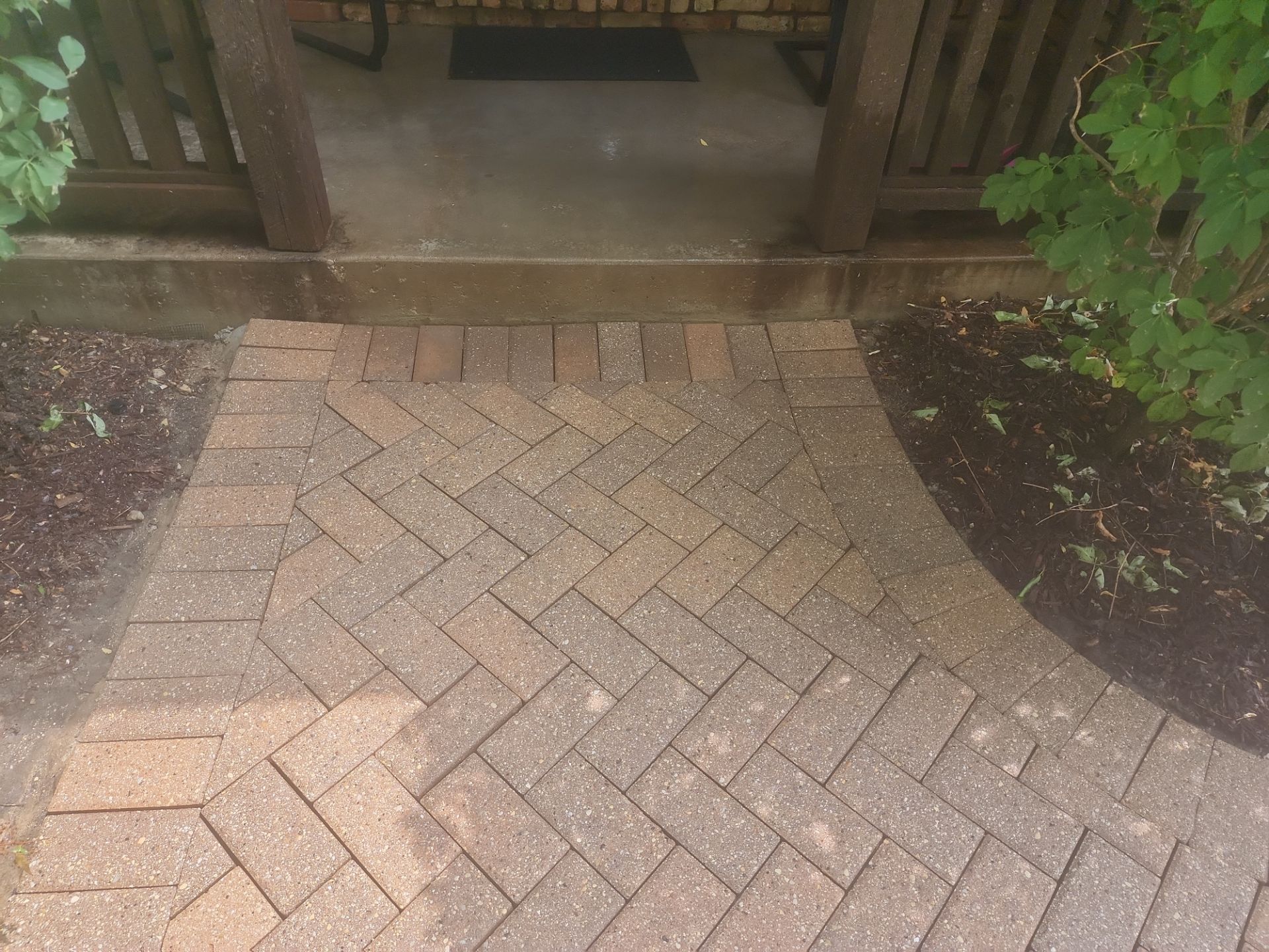 Arlington Heights Brick paver repair, cleaning and sealing by Northern Power Washing LLC.
