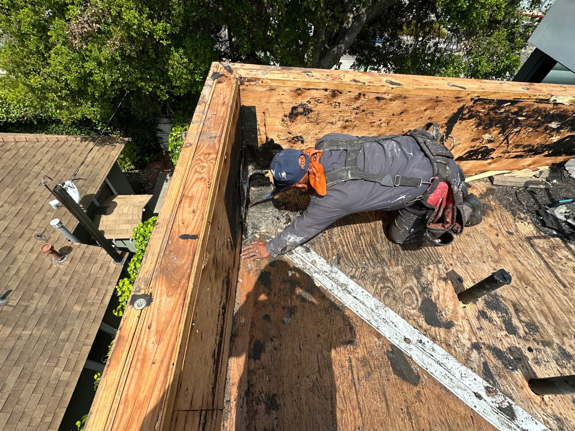 Residential Roofing Installation using Polyglass Torch Down Roofing System by Hull Brothers Roofing