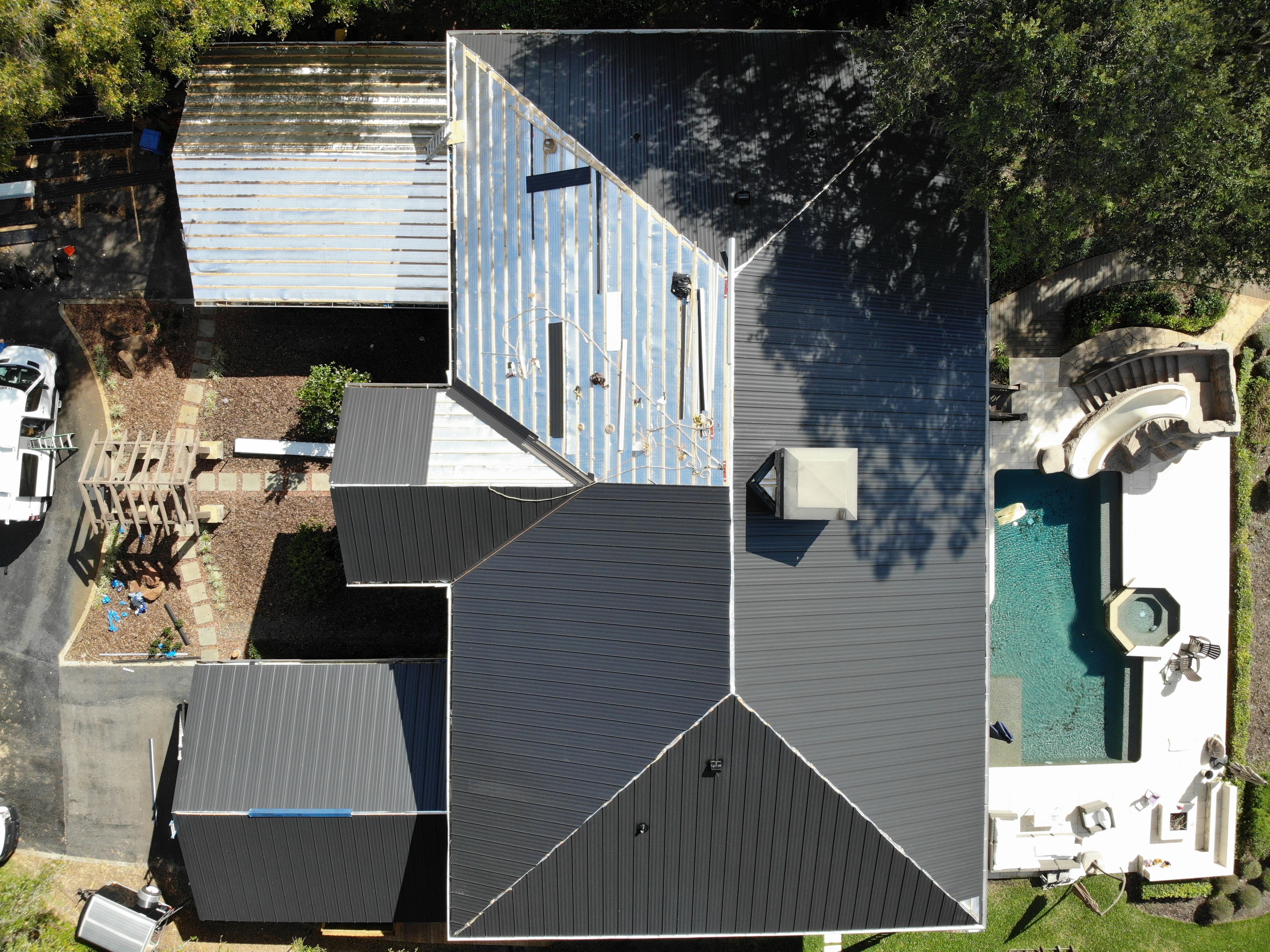 Residential Standing Seam Install in Odessa Florida by International Roofing