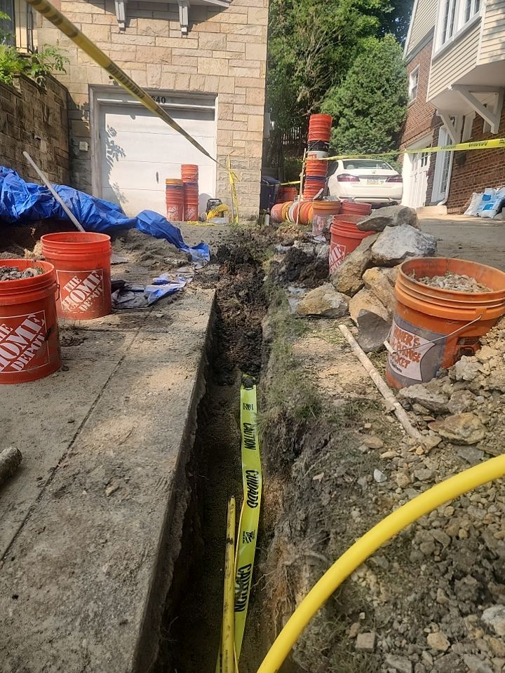 Replace failed gas line from gas connection at street to new meter by Sureway Comfort John Wilcox Plumbing Heating Cooling