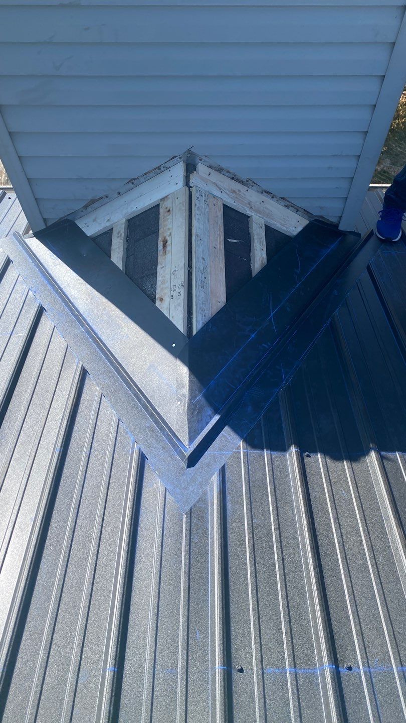 Residential Roofing Installation using Performance Panel Metal - Frost Black by RoofX 