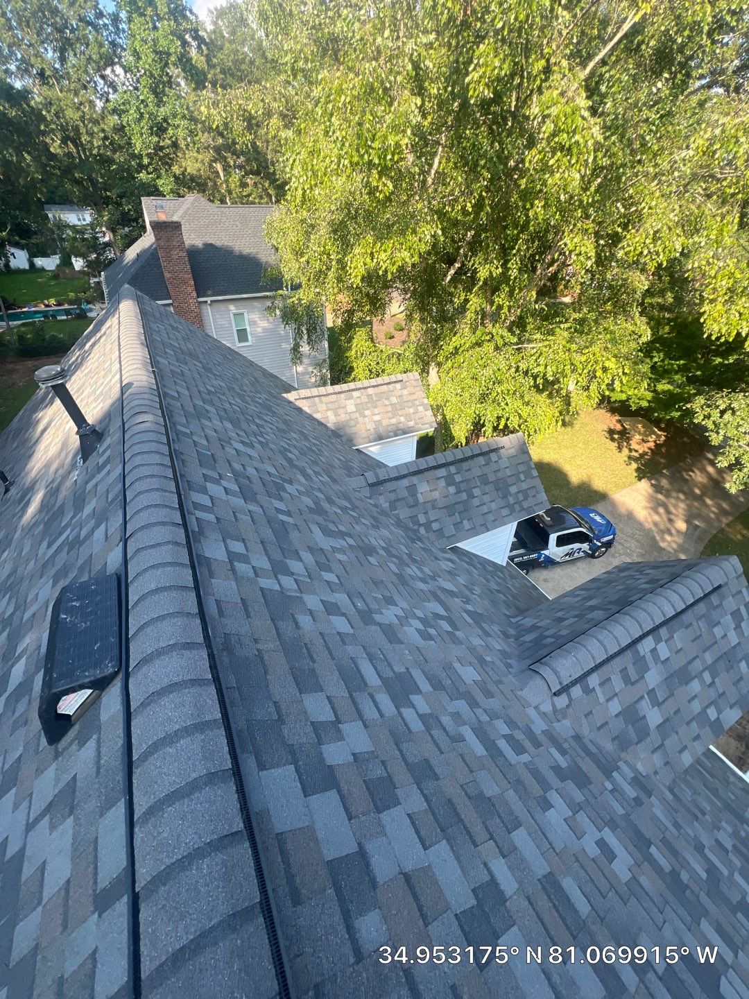 Residential Roofing Replacement with Owens Corning Duration Shingles on a Brick Home in Rock Hill, SC by Merritt Roofing LLC