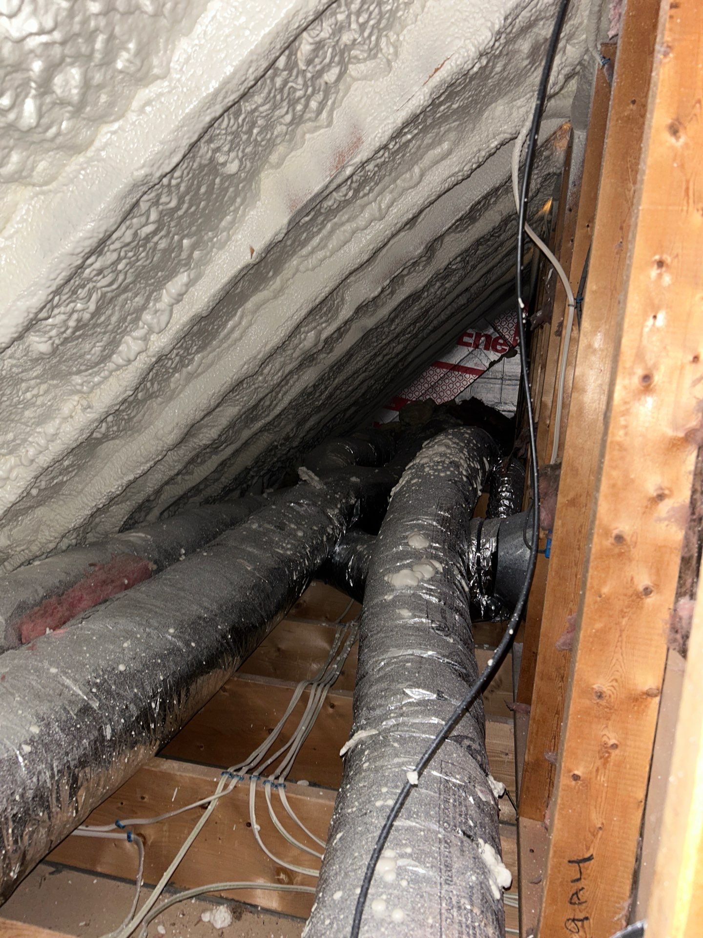 Attic Insulation using Closed Cell Spray Foam by NYS Foam & Energy