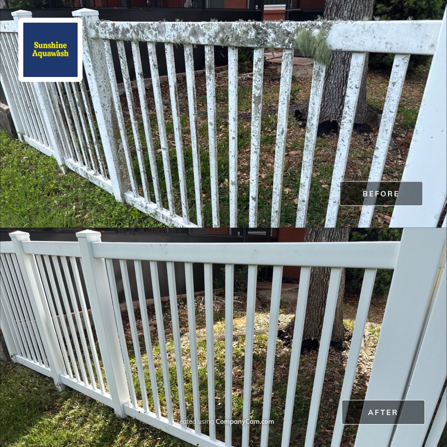 Vinyl Fence & Paver Patio Cleaning β Creekside Oaks, Parrish, FL by Sunshine AquaWash
