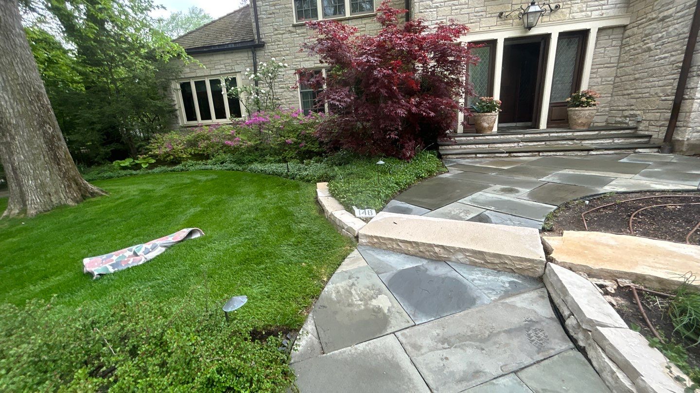 Winnetka, IL bluestone patio cleaning by Northern Power Washing LLC.