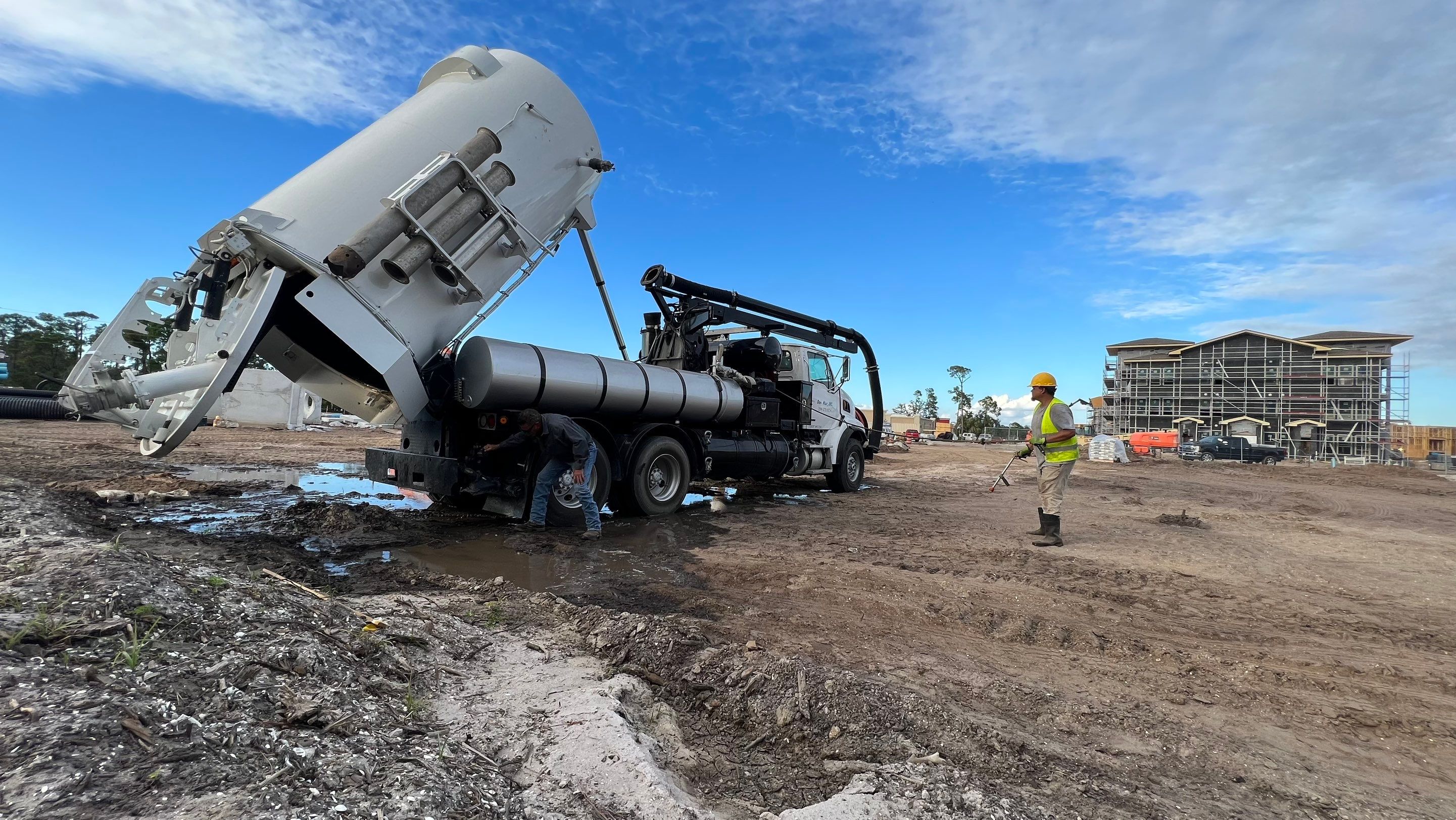 New Construction Sewer System Cleaning by APS Power & Water