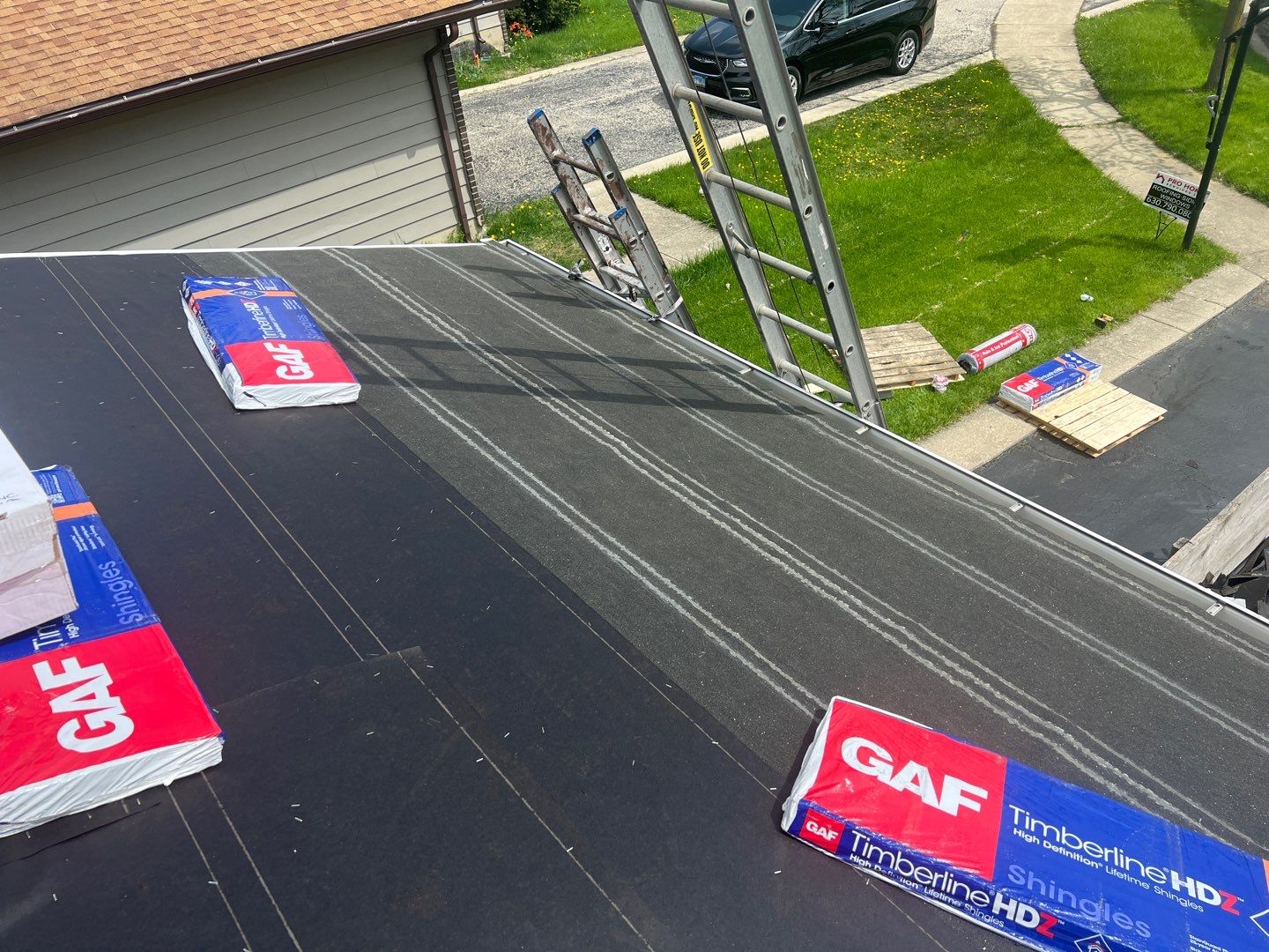 Residential Roofing Installation using GAF Timberline HDZ by Pro Home Services Inc