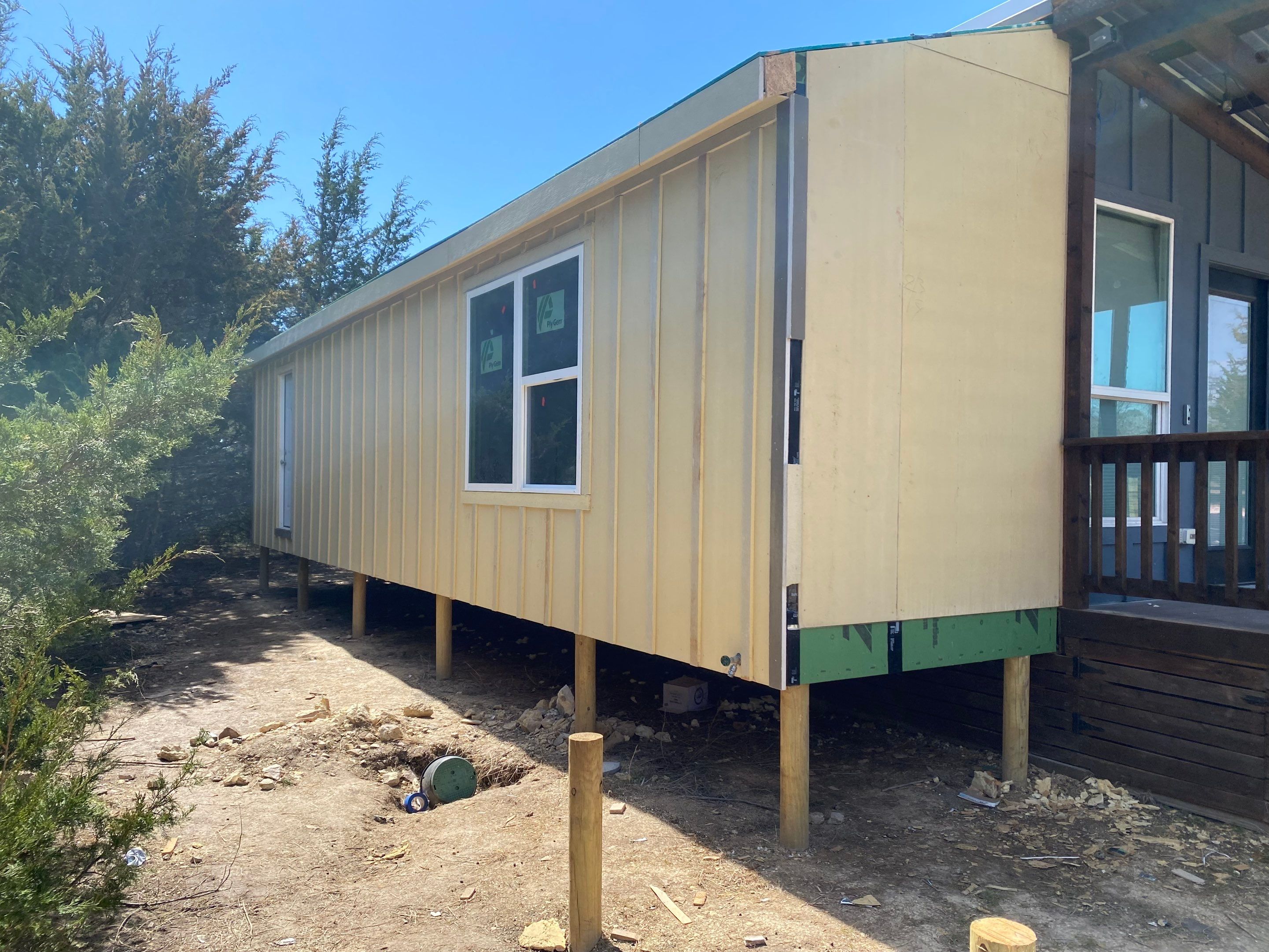 Spray Foam on this tiny house addition  by Apex Insulation Solutions