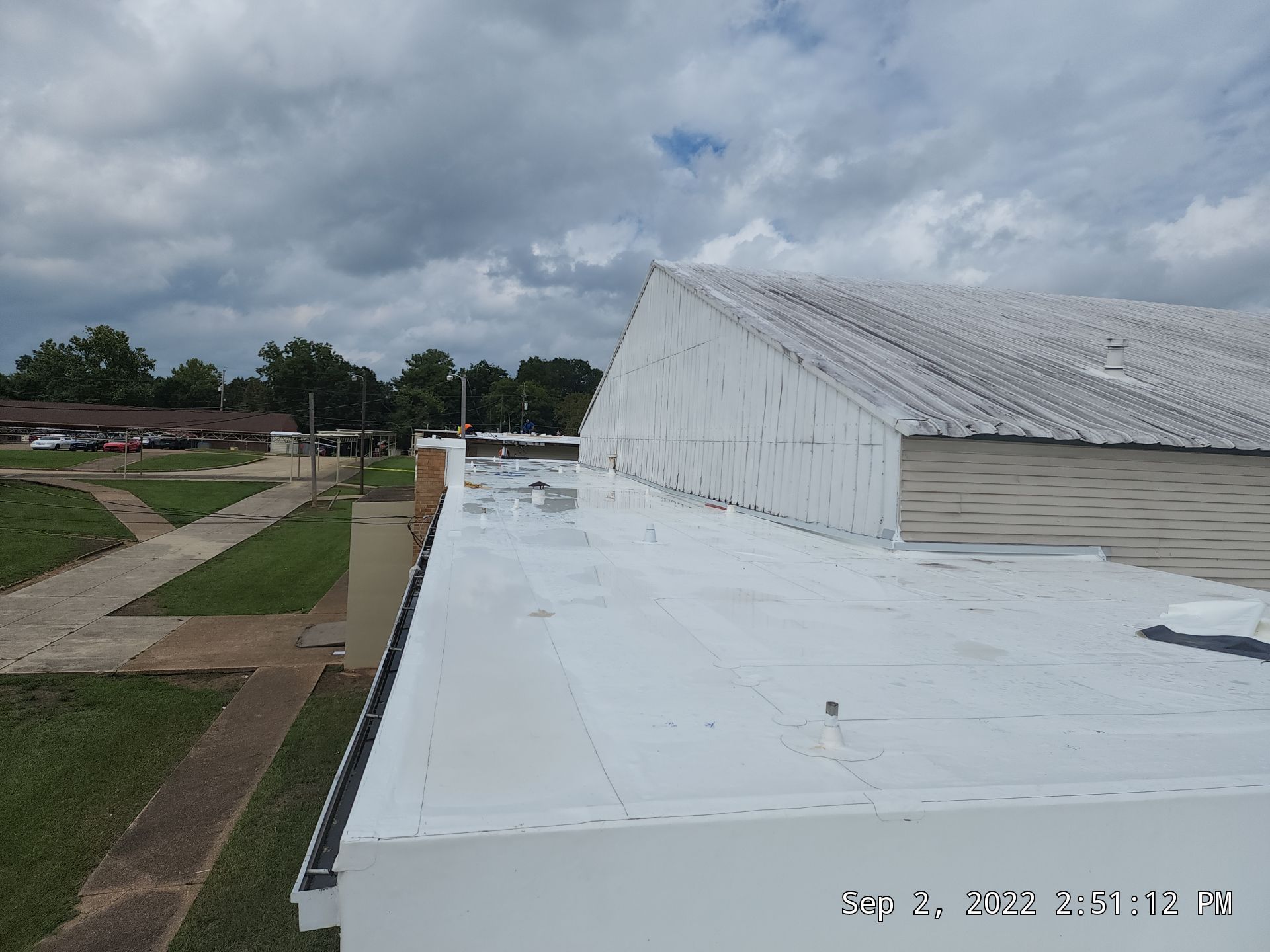 Commercial Roofing Installation using 60 mil PVC by Hostetler Roofing