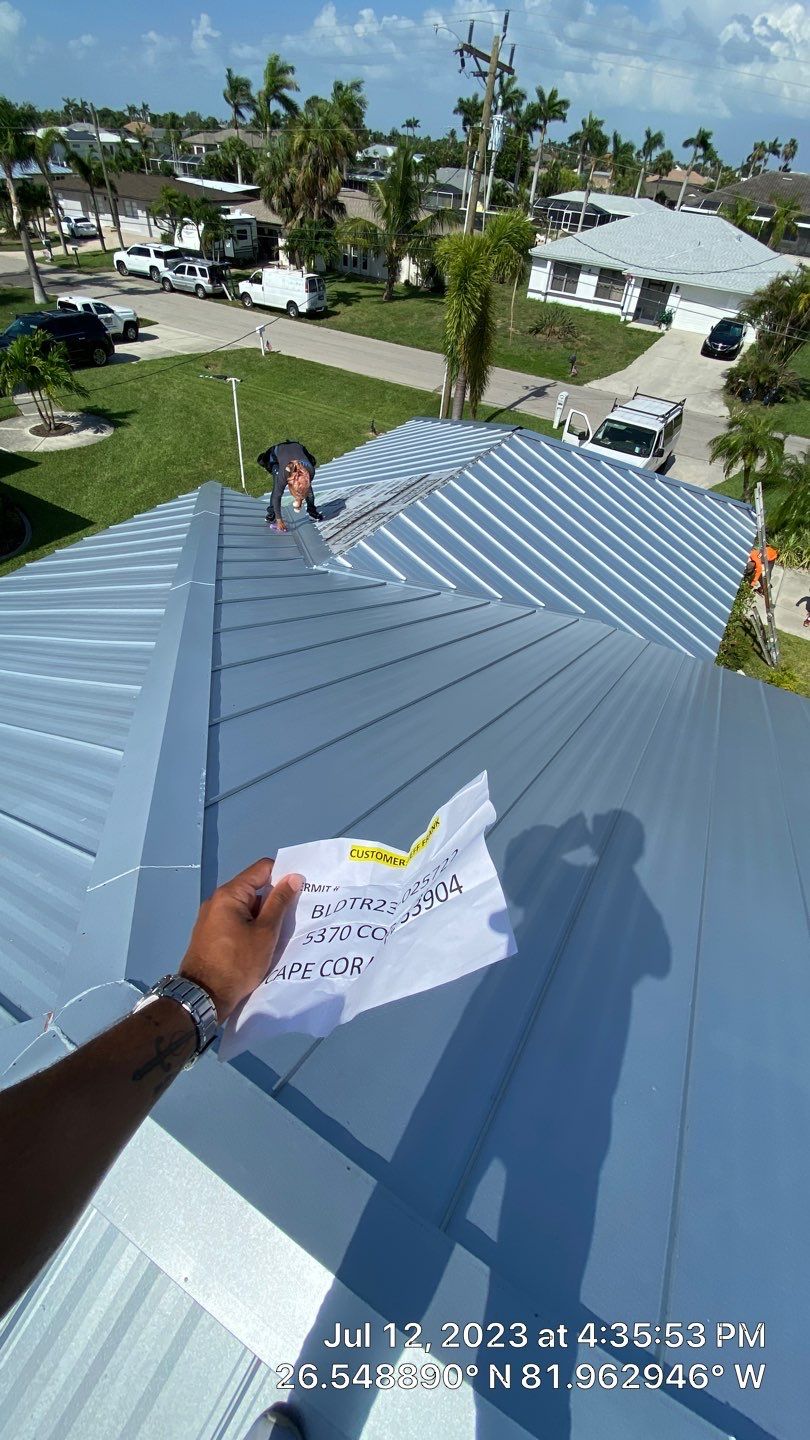 Residential Roofing Installation using Standing Seam Metal by Protek 
