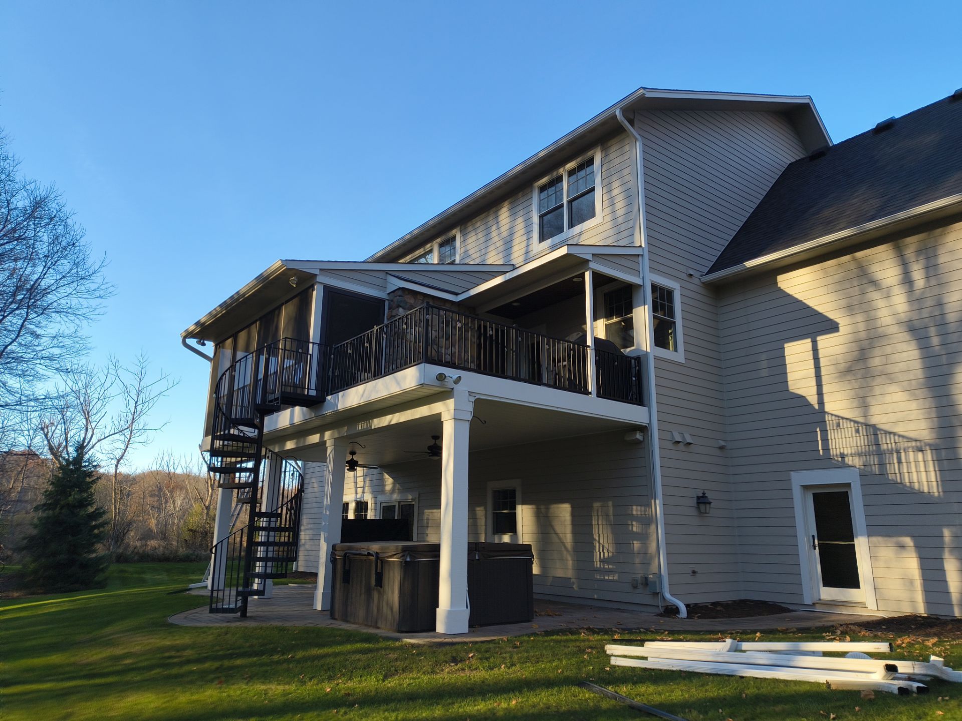 5-Inch White Gutters with Leaf Sentry Gutter Protection – Wayzata, MN by Next Level Seamless Gutters / Exteriors Inc.