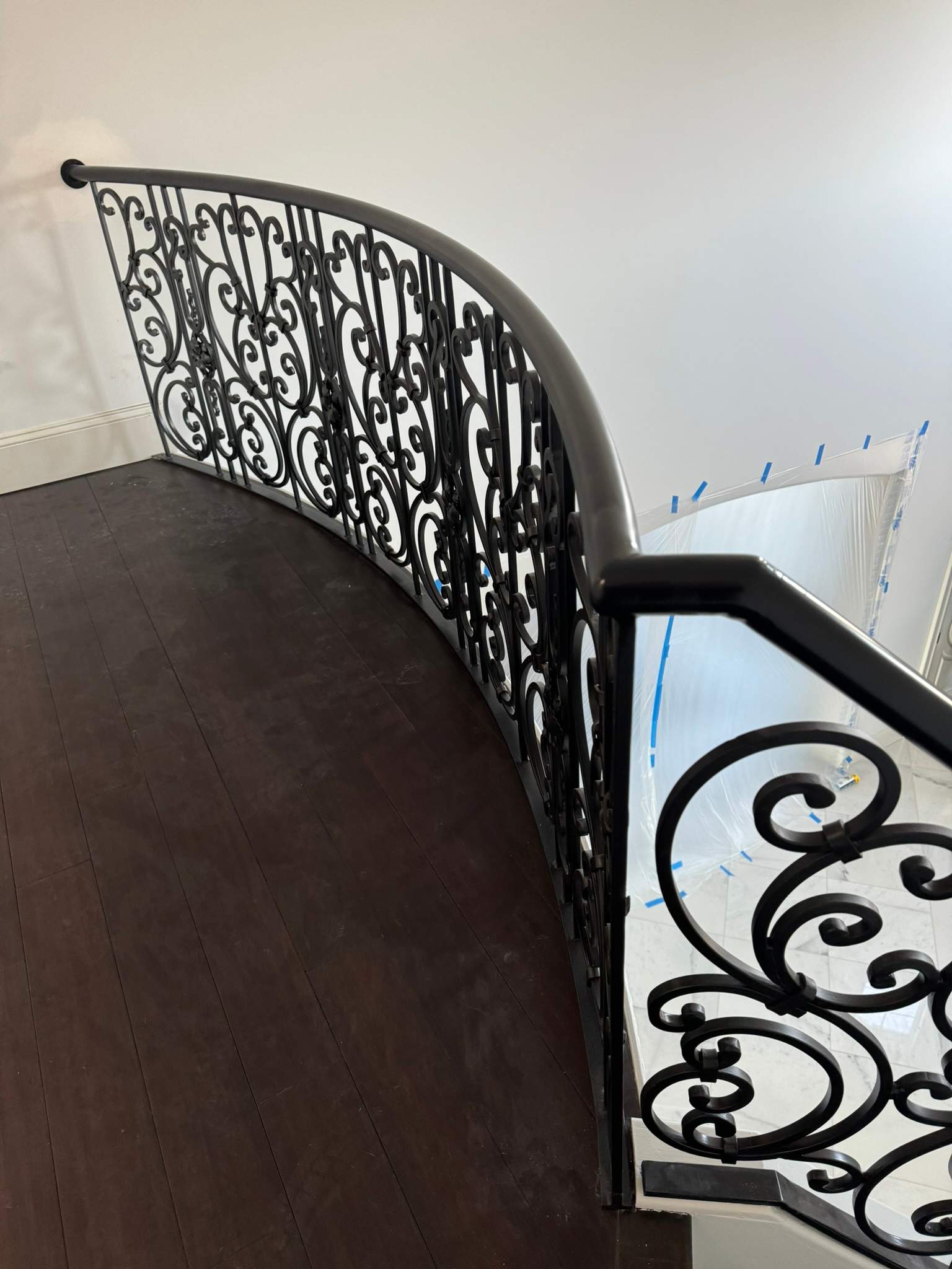 Ornamental Interior Curved Railings – Custom Rossi Series Design – Winchester, VA by Capitol Iron Works