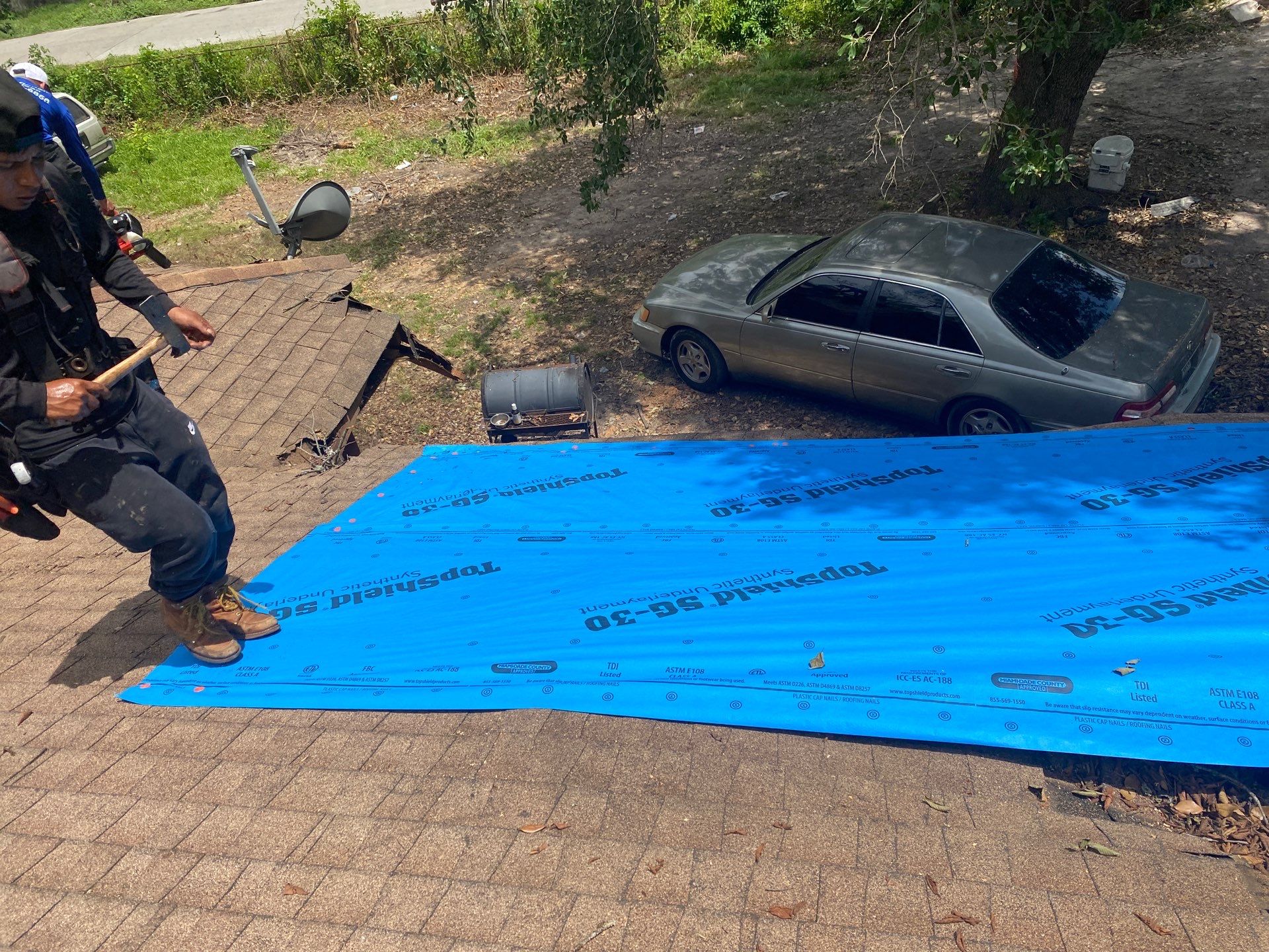 Residential Roofing Repair using tile by Roof Repair Company