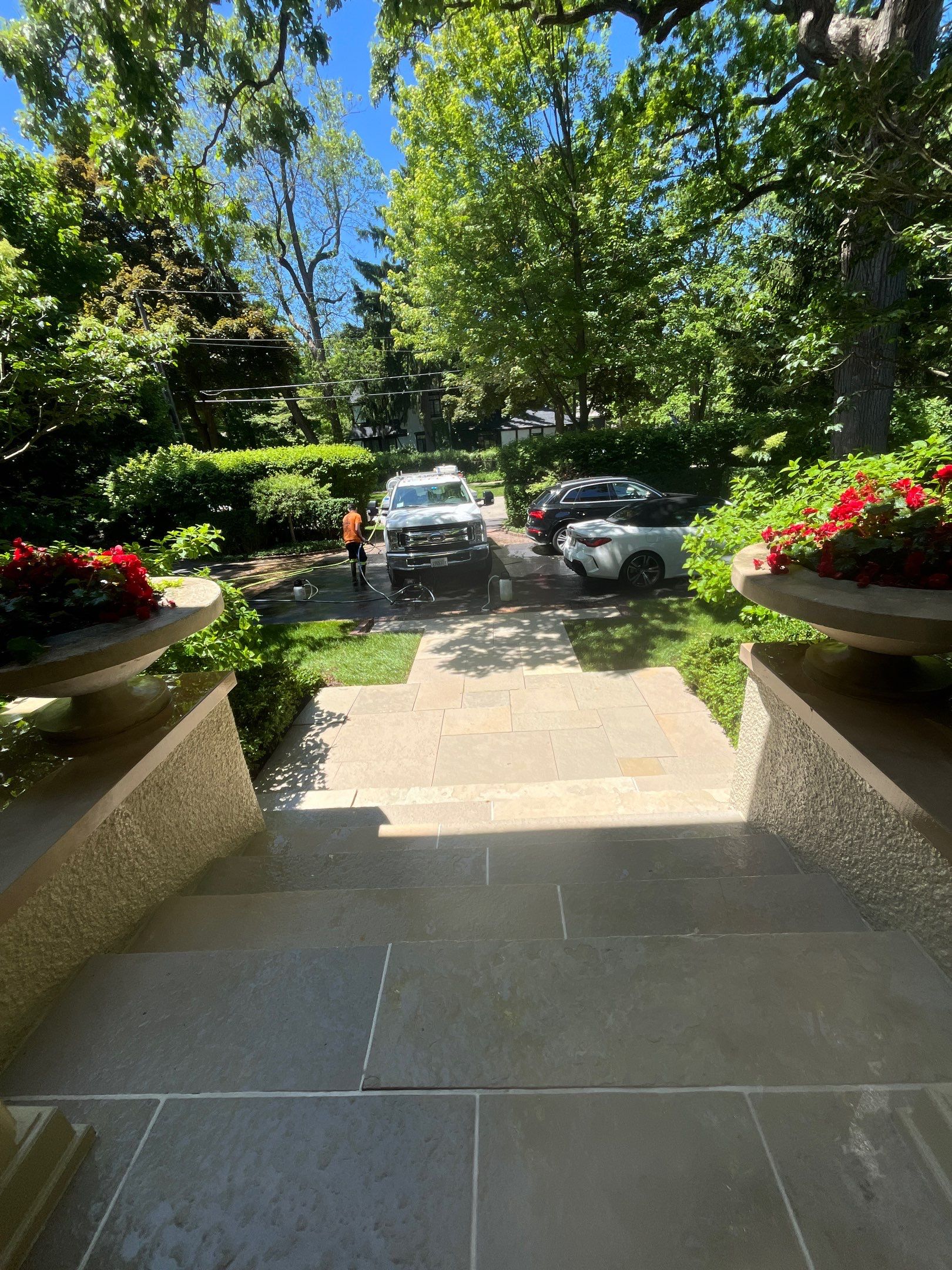 Natural Stone Surface Pressure Washing by Northern Power Washing LLC.