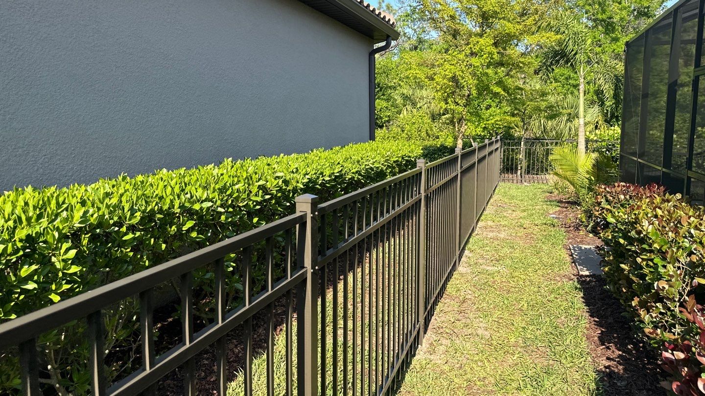 Aluminum Fence Installation using Black 3 Rail Aluminum Fence by Asap fence and gates, LLC