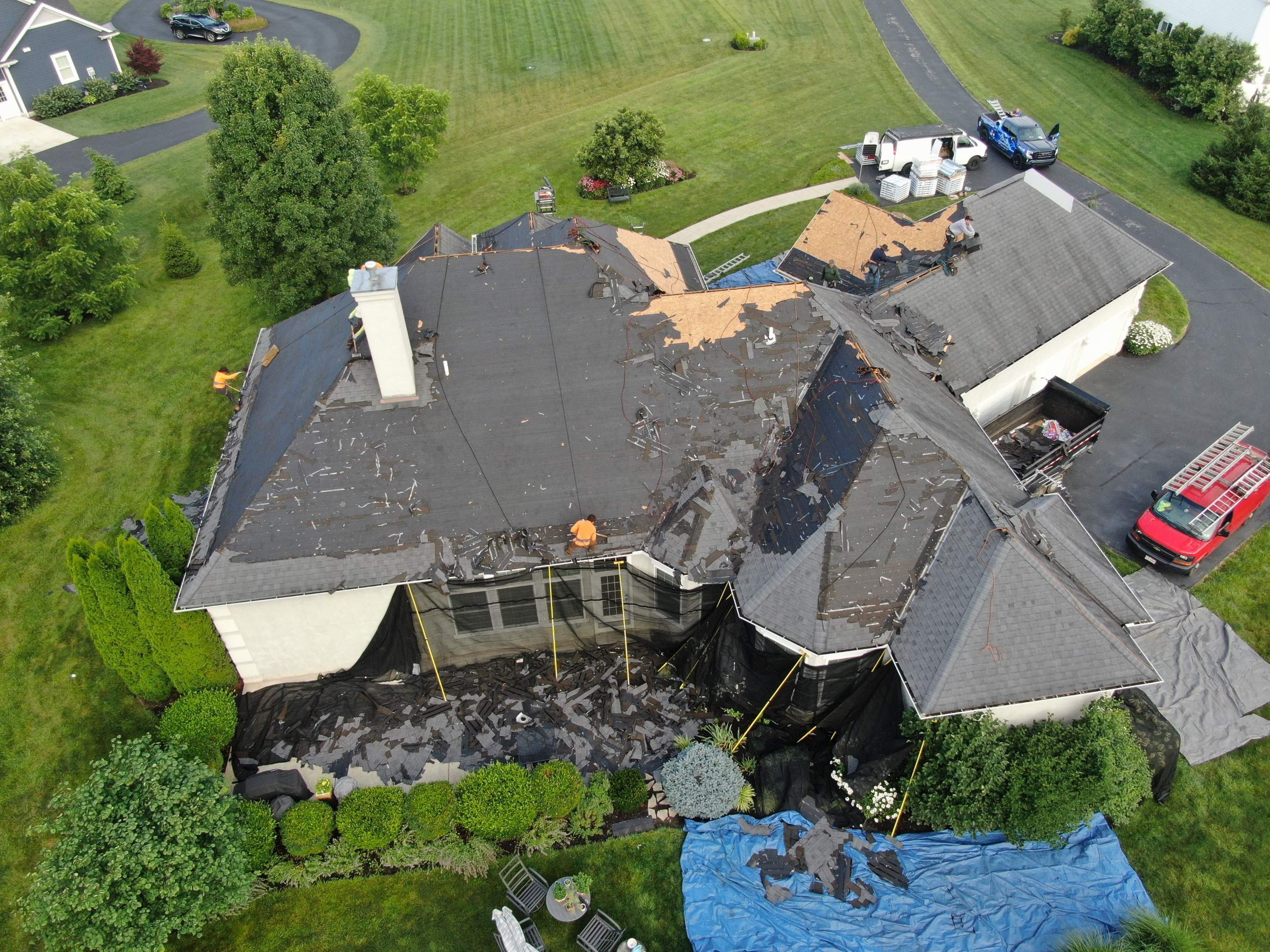 Residential Roofing Installation using Atlas Pinnacle Black Shingles by 614 Exteriors