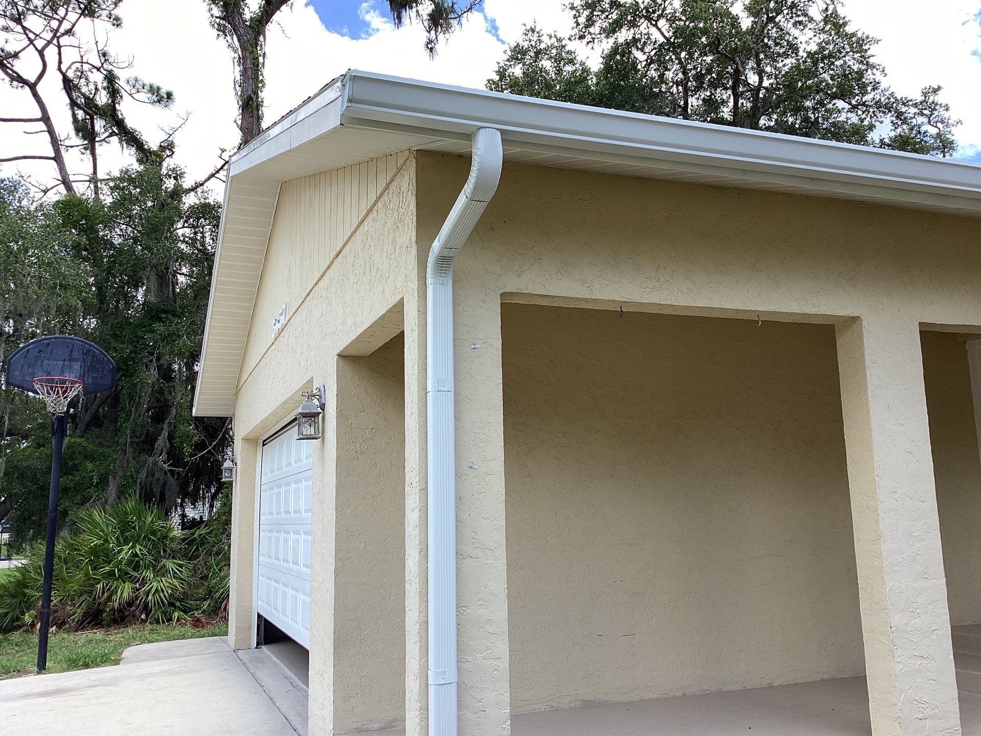 New Soffit and Fascia and White Gutters  by Gutter Professors
