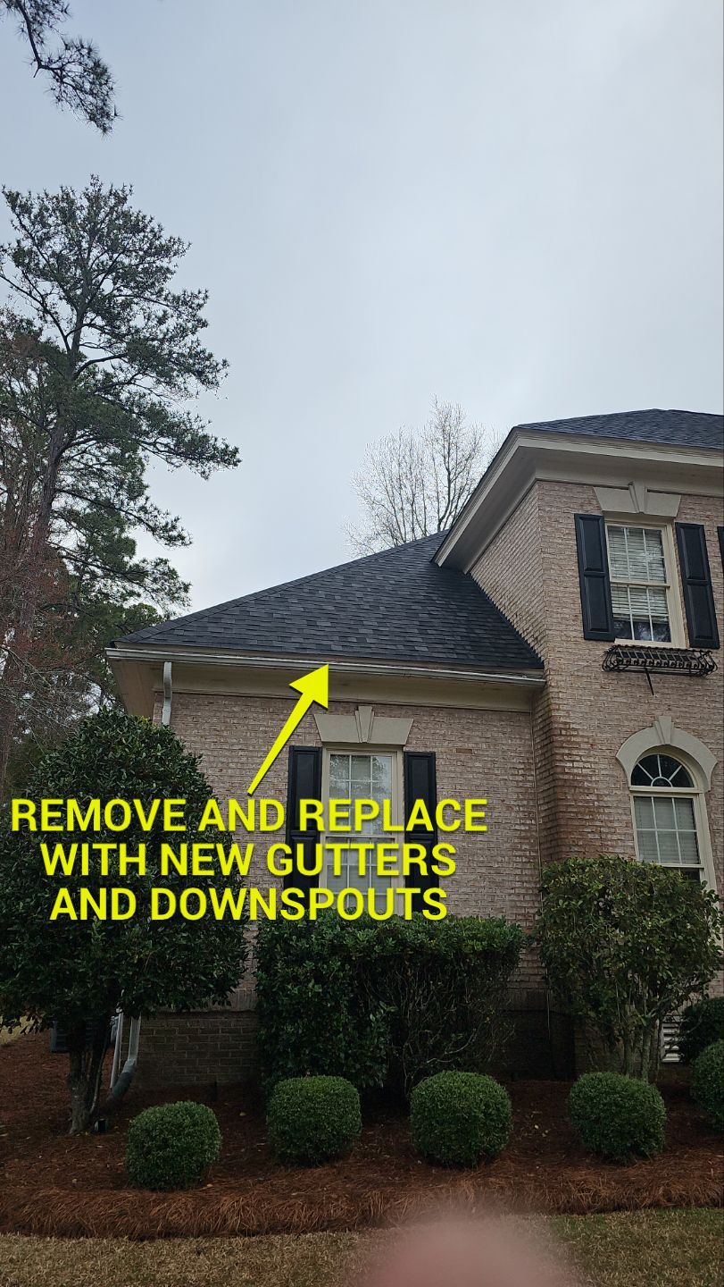 Roof Repair with PermaBoots, Gutter Installation, Cleaning, using 6" Seamless Gutters and Leaf Filter Guards by Indigo State Roofing