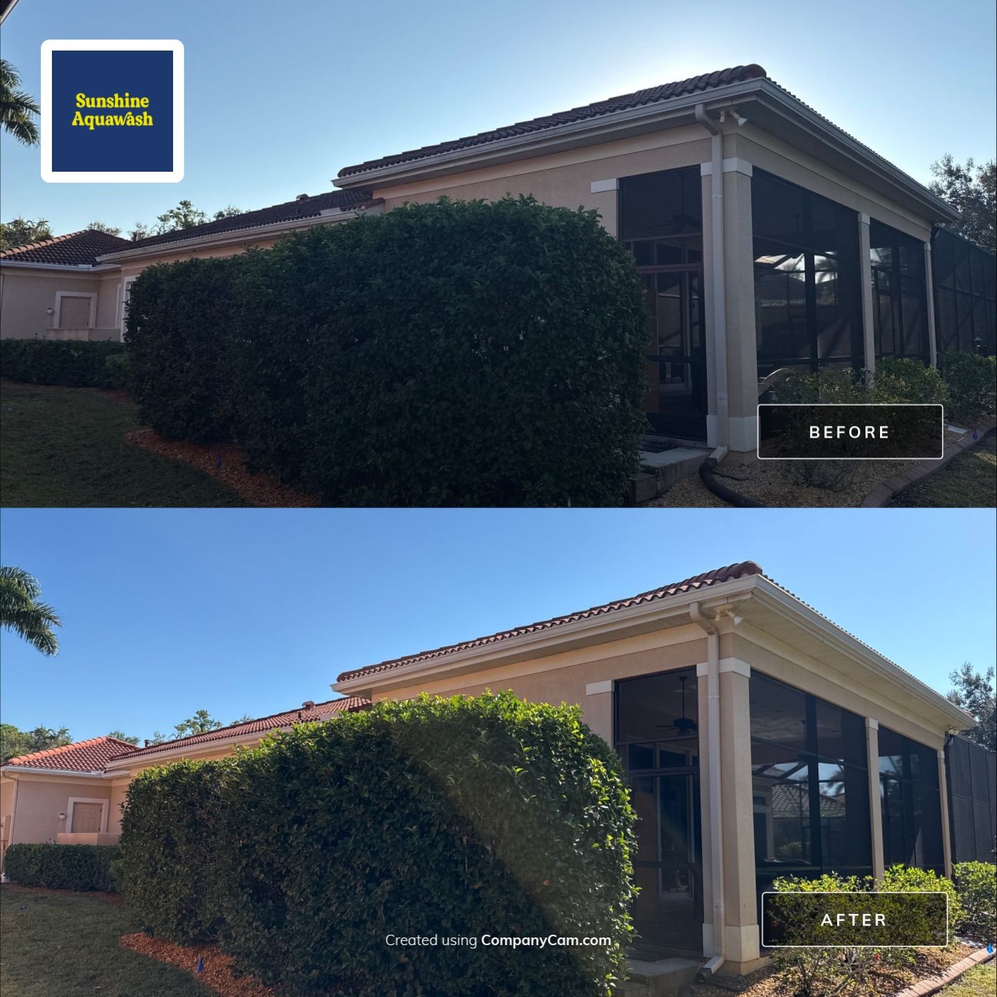 Tile Roof Cleaning & Oil Stain Removal | Tara River Place, Bradenton FL by Sunshine AquaWash
