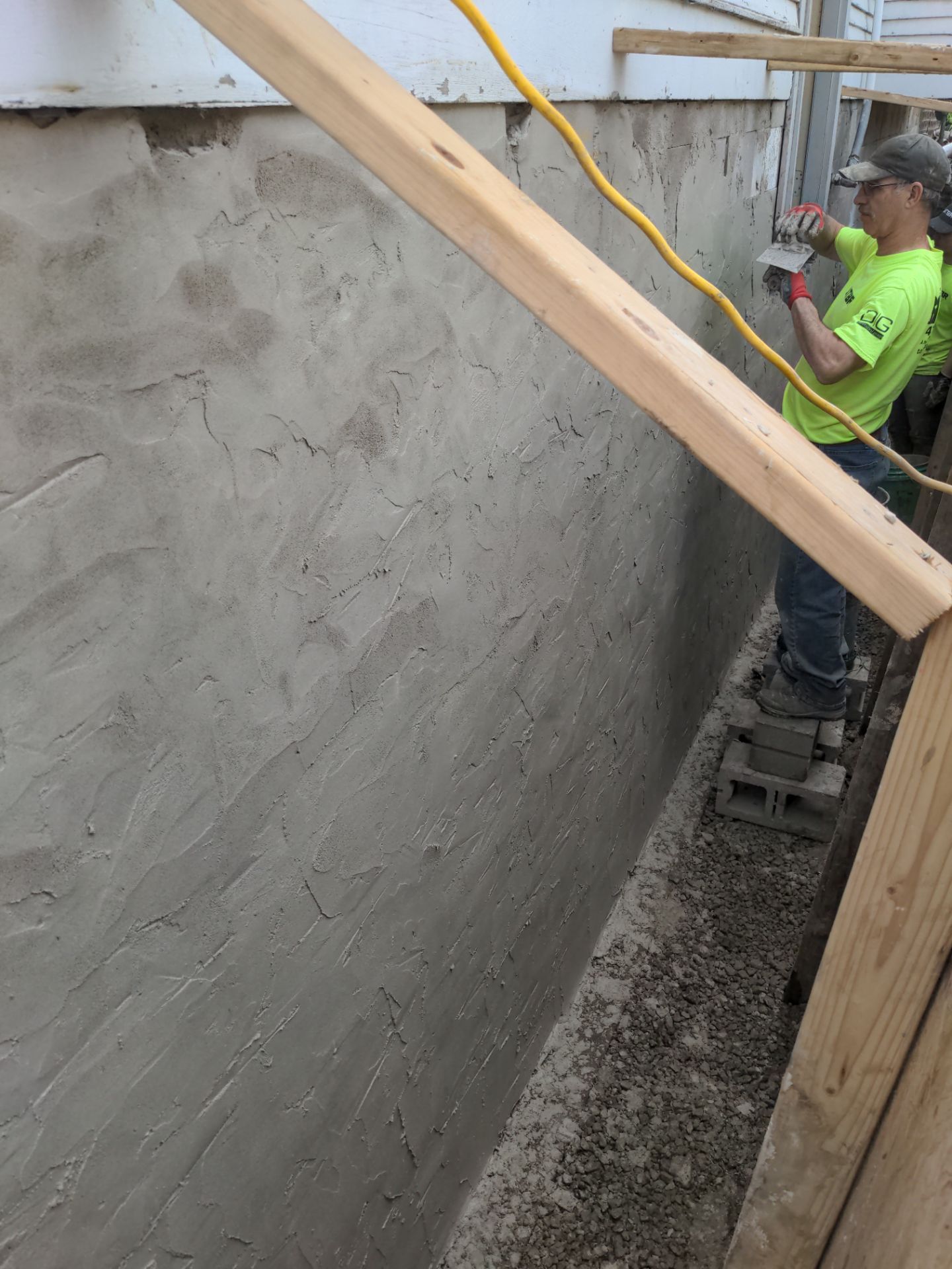 Basement Wall Rebuild with Exterior Waterproofing by Toledo Basement Repair