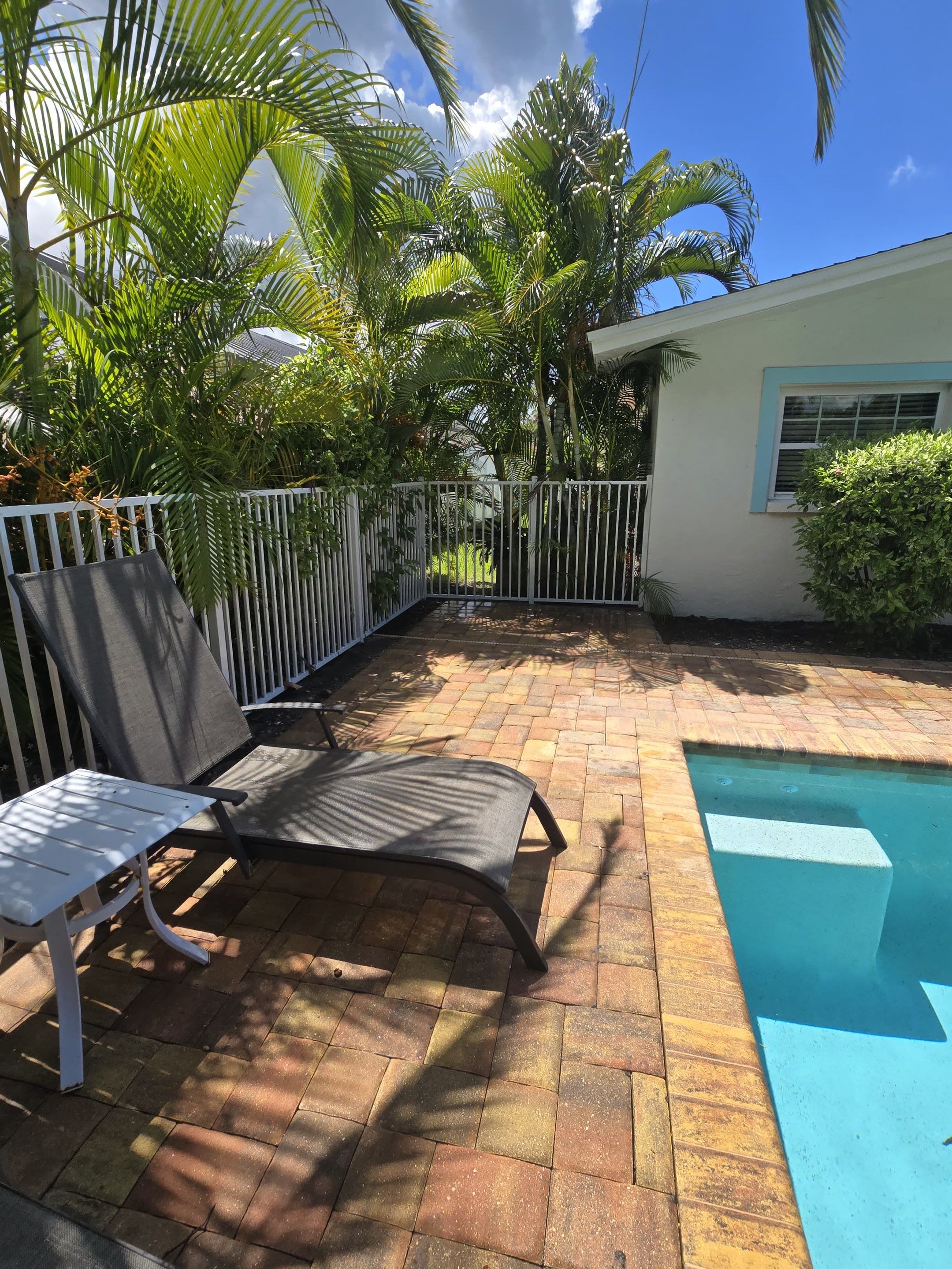 Commercial White Aluminum Pool Fence Installation in Naples by True Fence LLC