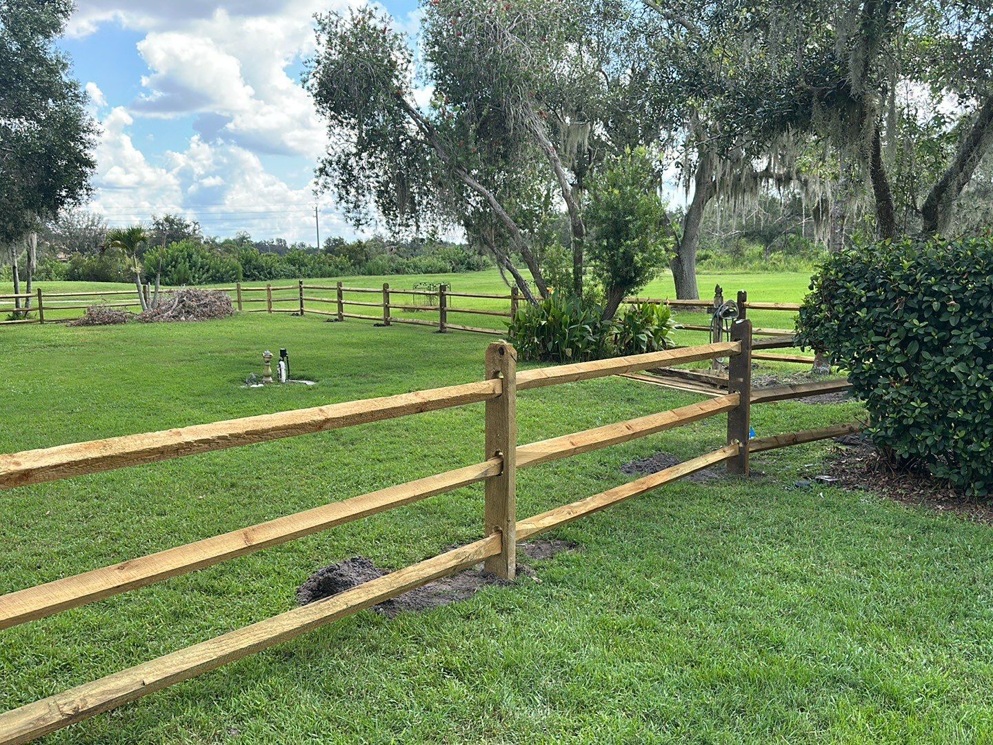 Wood Fence Installation using Wood 3 Rail Ranch Fence by Asap fence and gates, LLC
