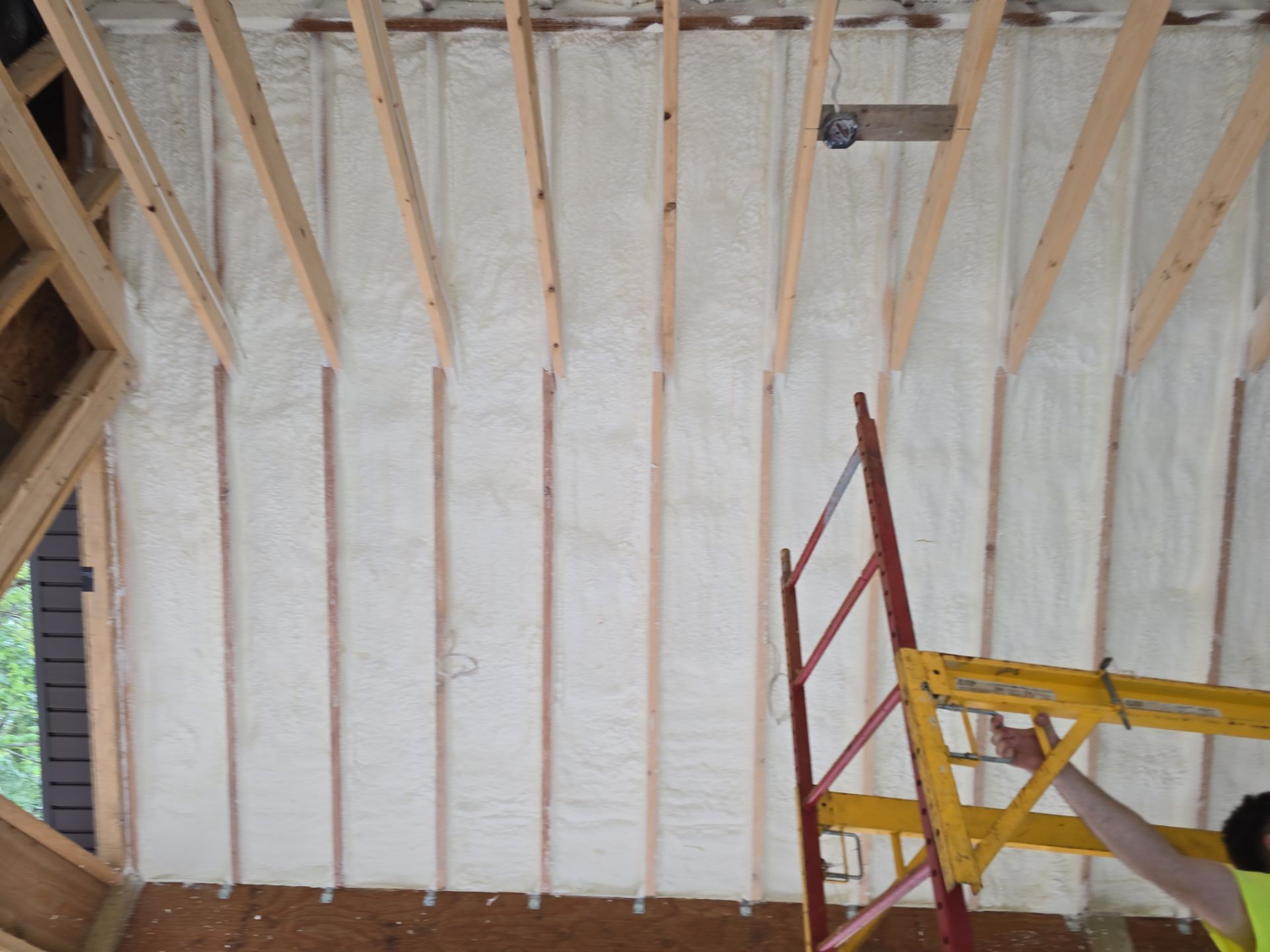 Basement Exterior Walls using Closed Cell Spray Foam by NYS Foam & Energy