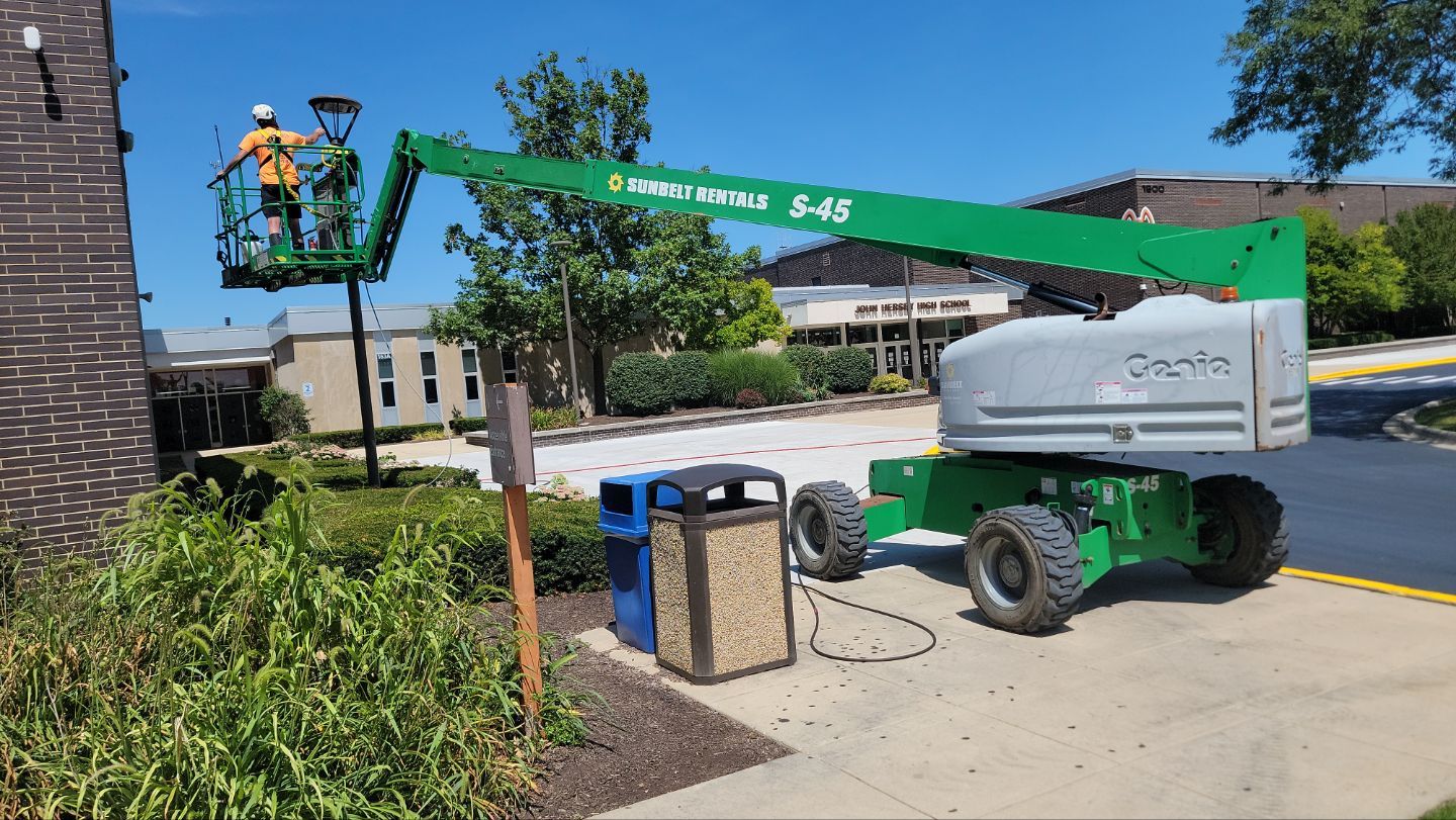commercial pressure washing using Algaecide, soft wash soap by Northern Power Washing LLC.