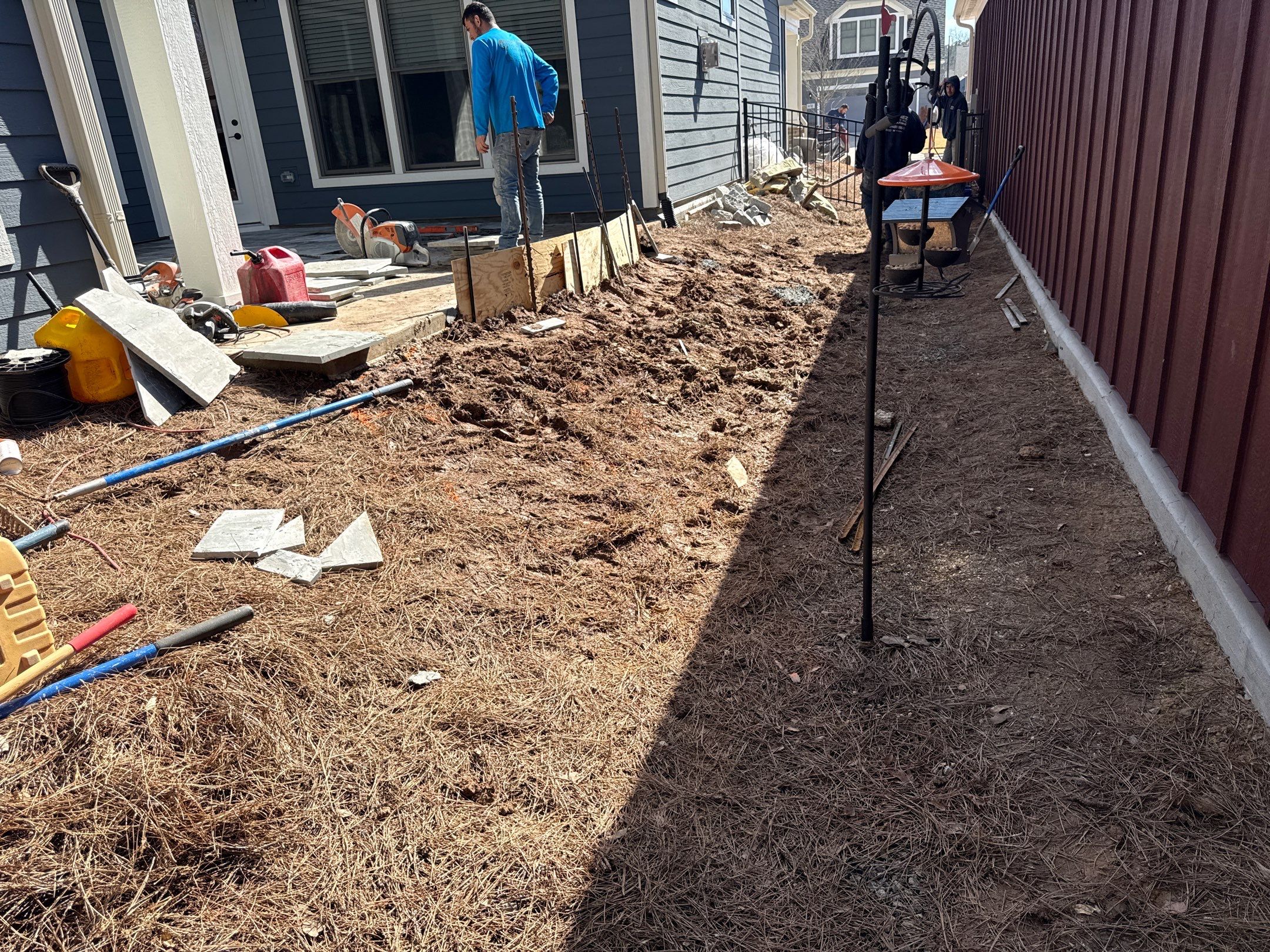 Hardscape lighting in Chapel Hill by Martinez Brother’s Nc Landscaping Inc