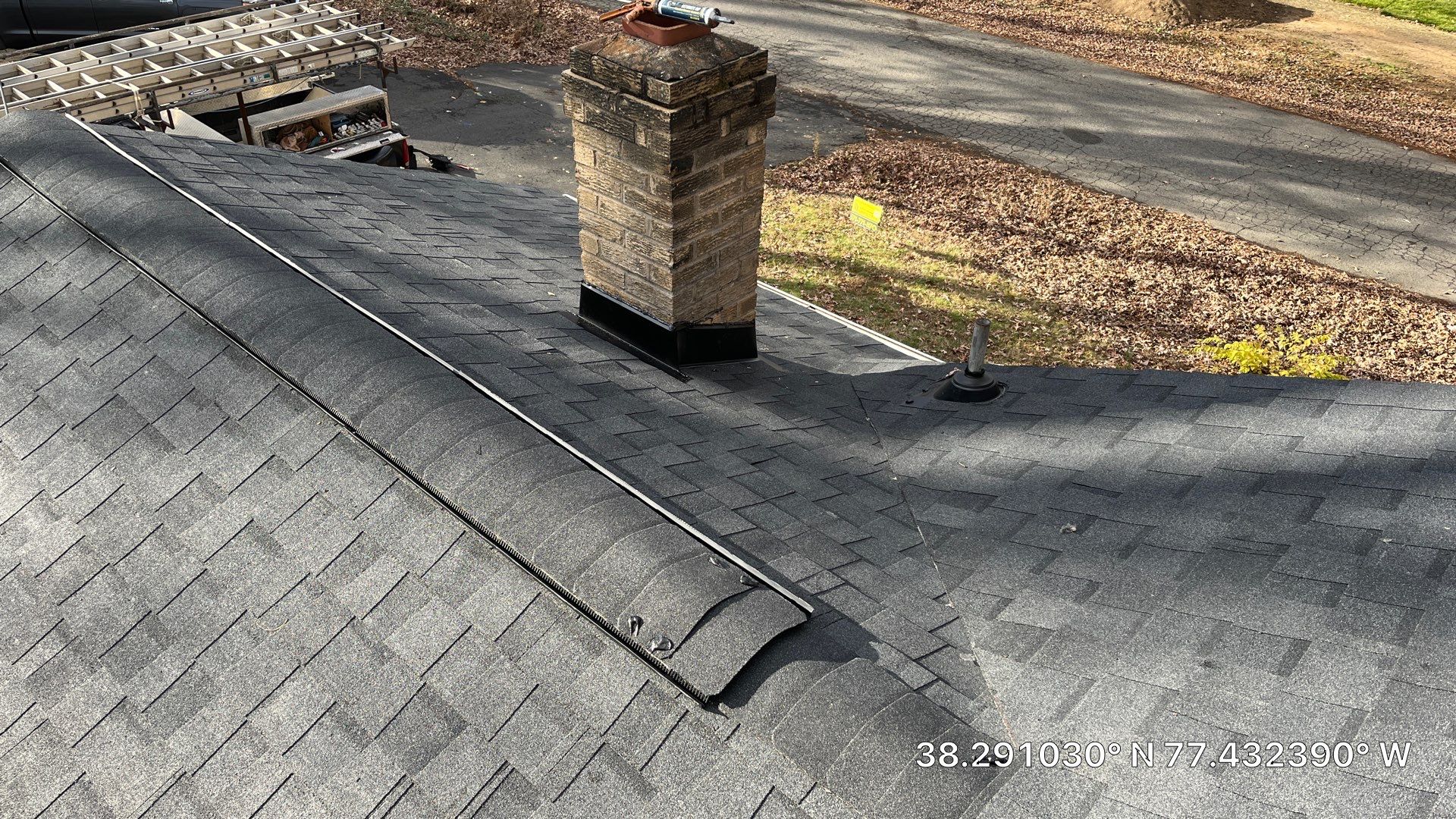 Residential Roofing Installation using Certainteed Landmark, Moire Black by RJC General Construction, LLC.