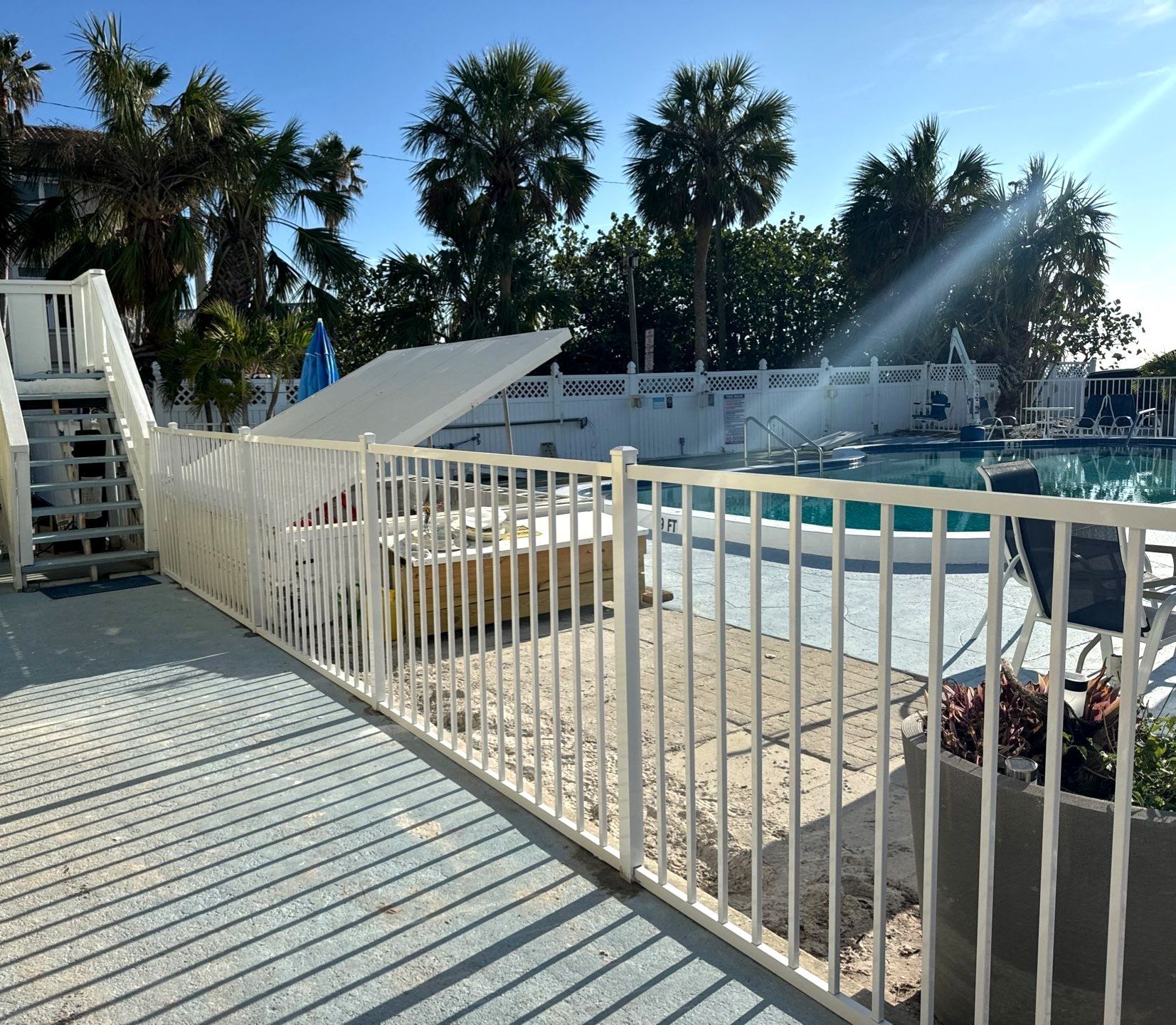 Aluminum Fence Installation using 2-Rail 4ft White Aluminum Fence by Asap fence and gates, LLC
