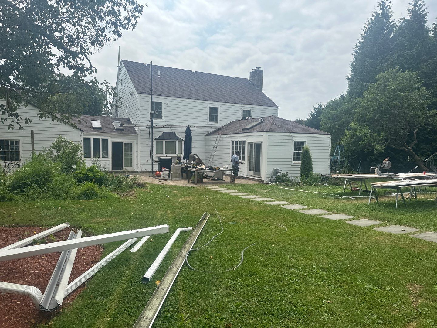 Siding Installation using Hardie Plank Artic white by A Plus Exterior