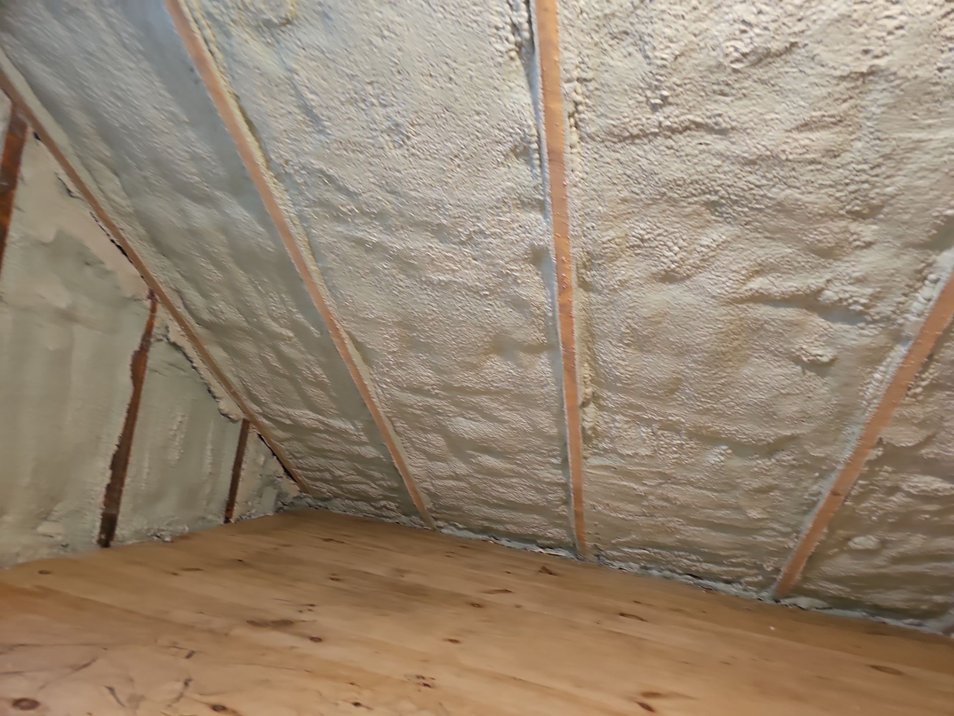 Attic Insulation using Closed Cell Spray Foam by NYS Foam & Energy