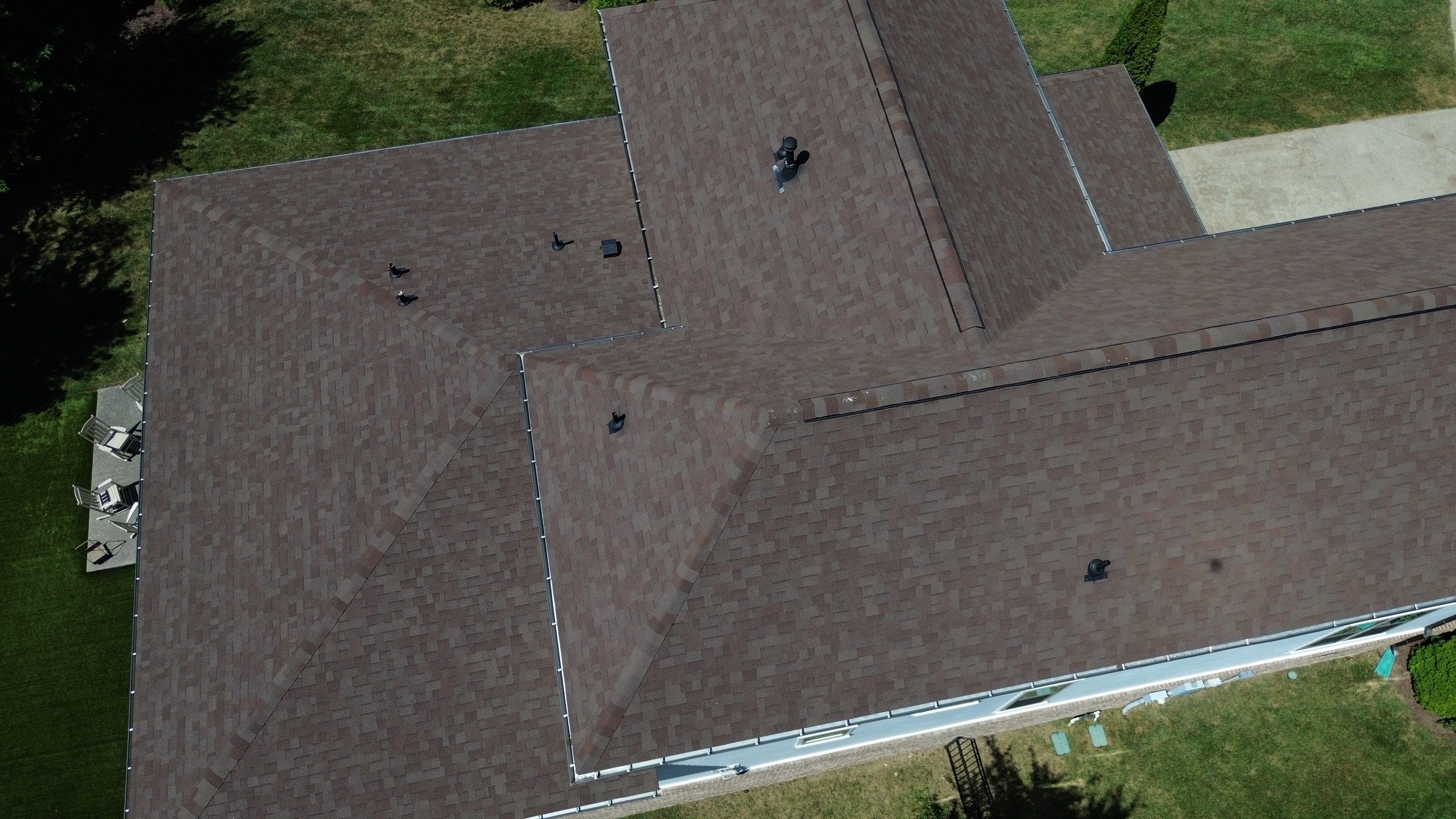 Architectural Asphalt Shingle Roof Replacement and Downspout Installation in Franklin by Shinglesmiths Roofing