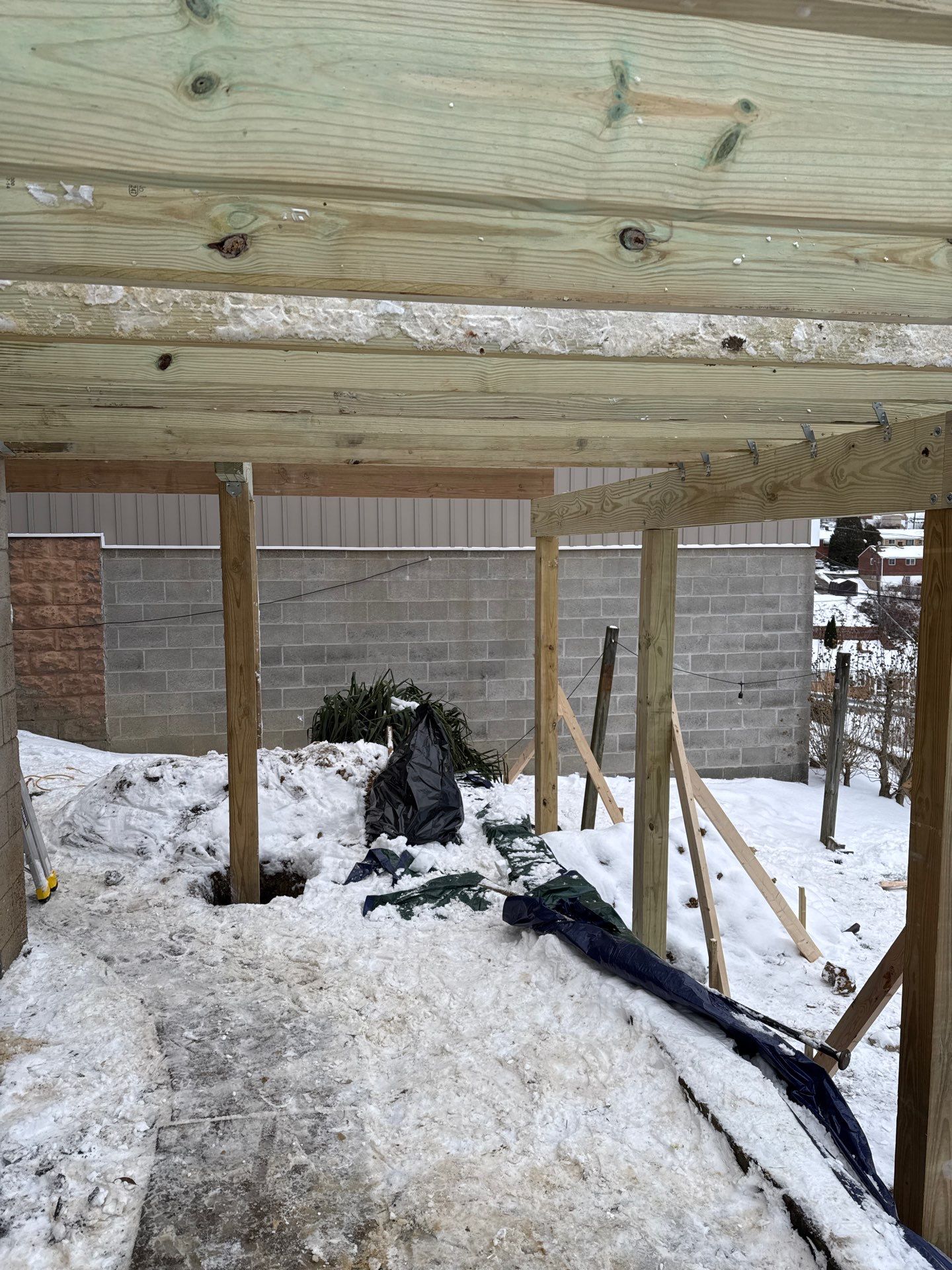 Deck and door by Cousins Roofing Siding & Decks