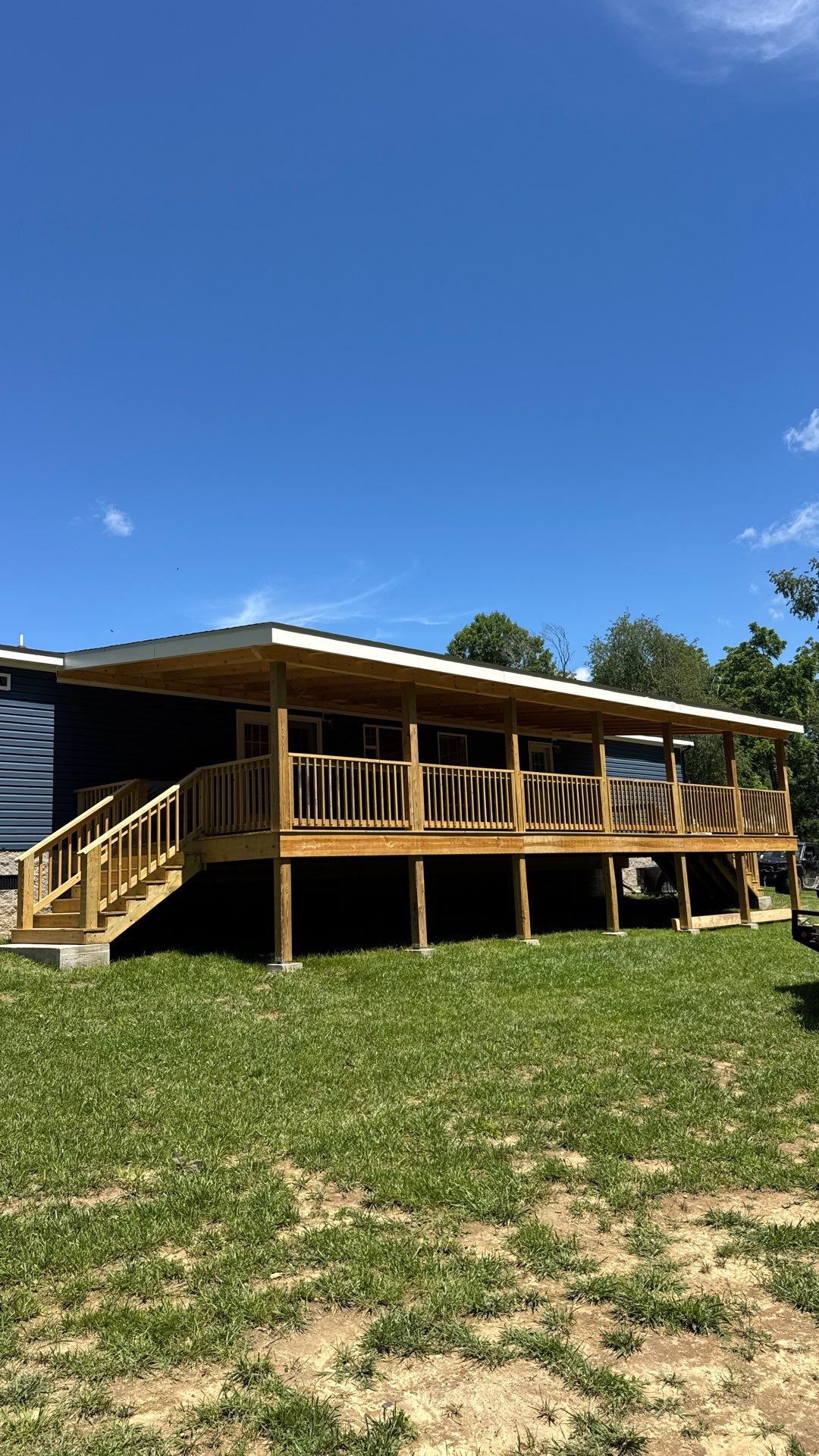 Custom Covered Deck and Porch Construction in Ronceverte, West Virginia by Walnut Hollow Decks & Outdoor Living