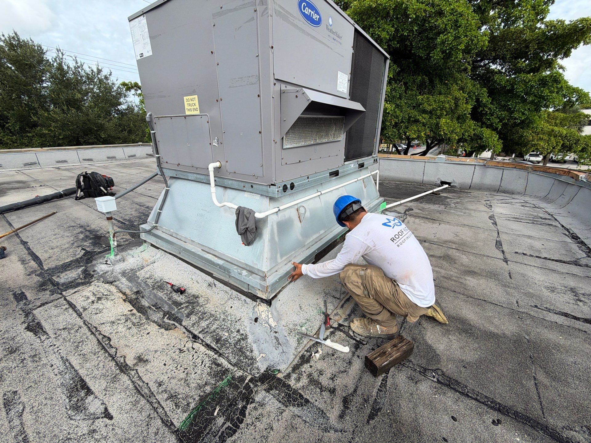 Commercial Roof Restoration and HVAC Flashing Repairs in Pompano Beach by Roof King LLC