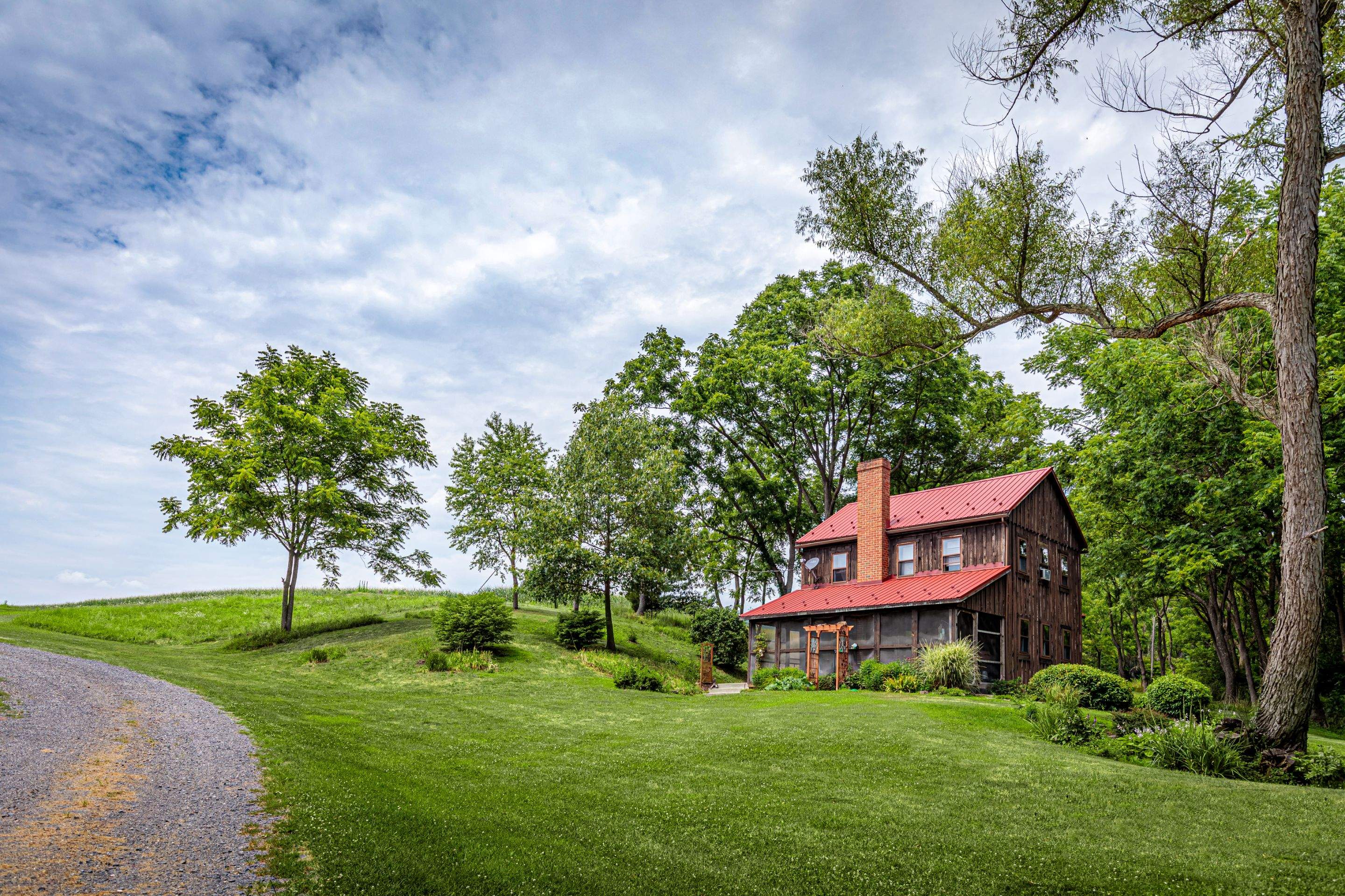 Metal Roof-colonial red by Esh Builders