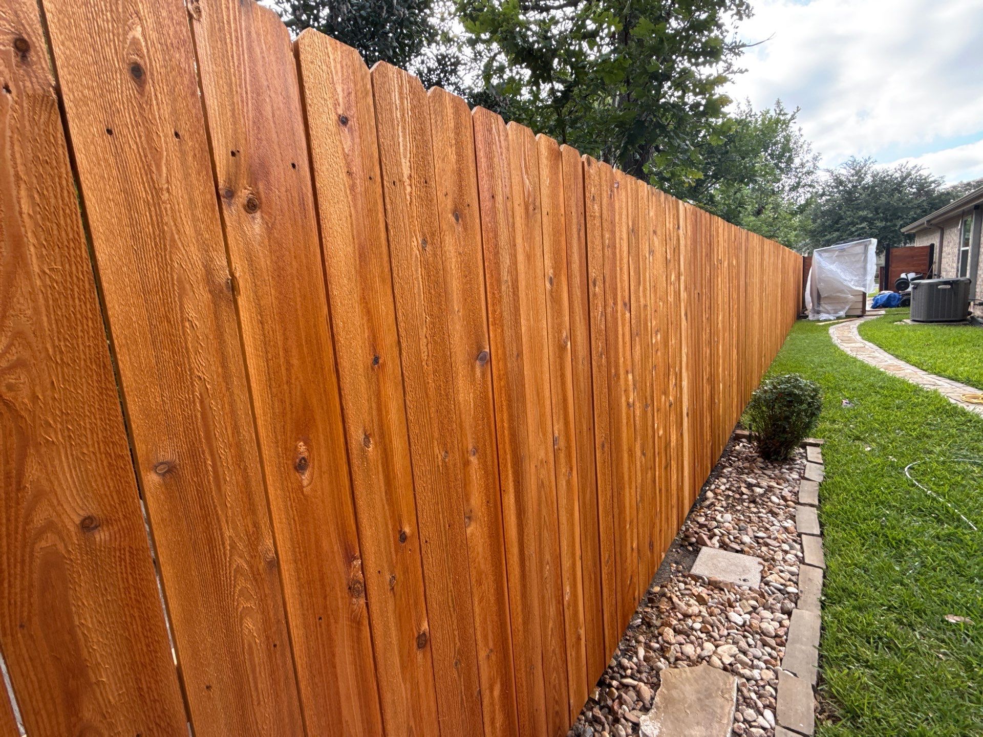 Cedar Privacy Fence Staining and Protection in Pflugerville by Rhino Home Care